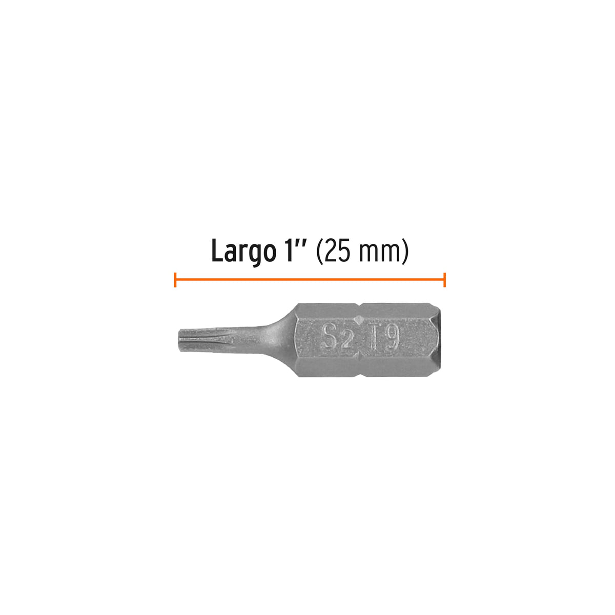 Estuche con 5 puntas torx T9 largo 1", TRUPER EXPERT