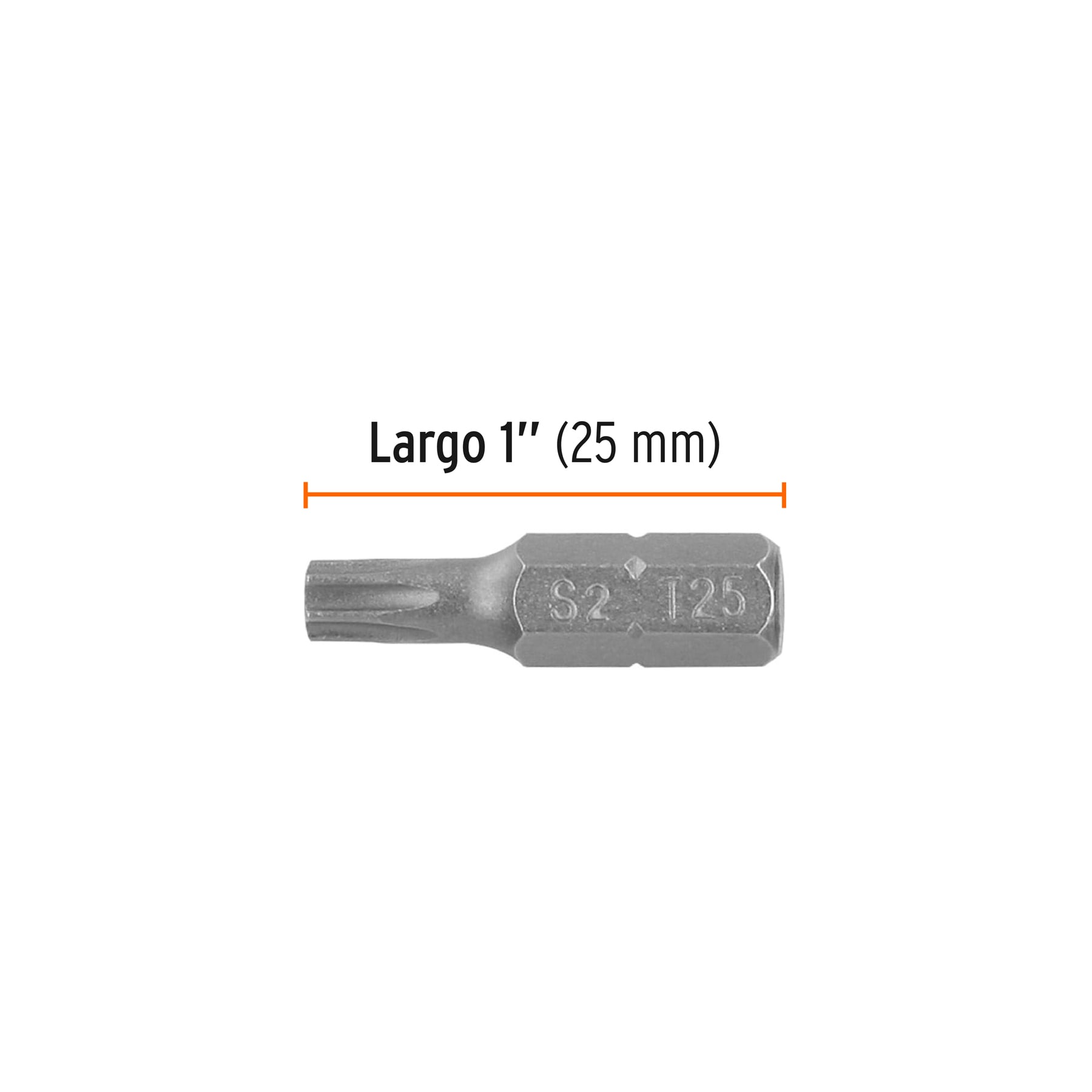 Estuche con 5 puntas torx T25 largo 1", TRUPER EXPERT