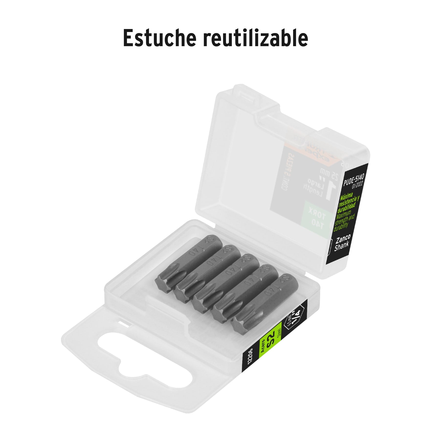 Estuche con 5 puntas torx T40 largo 1", TRUPER EXPERT