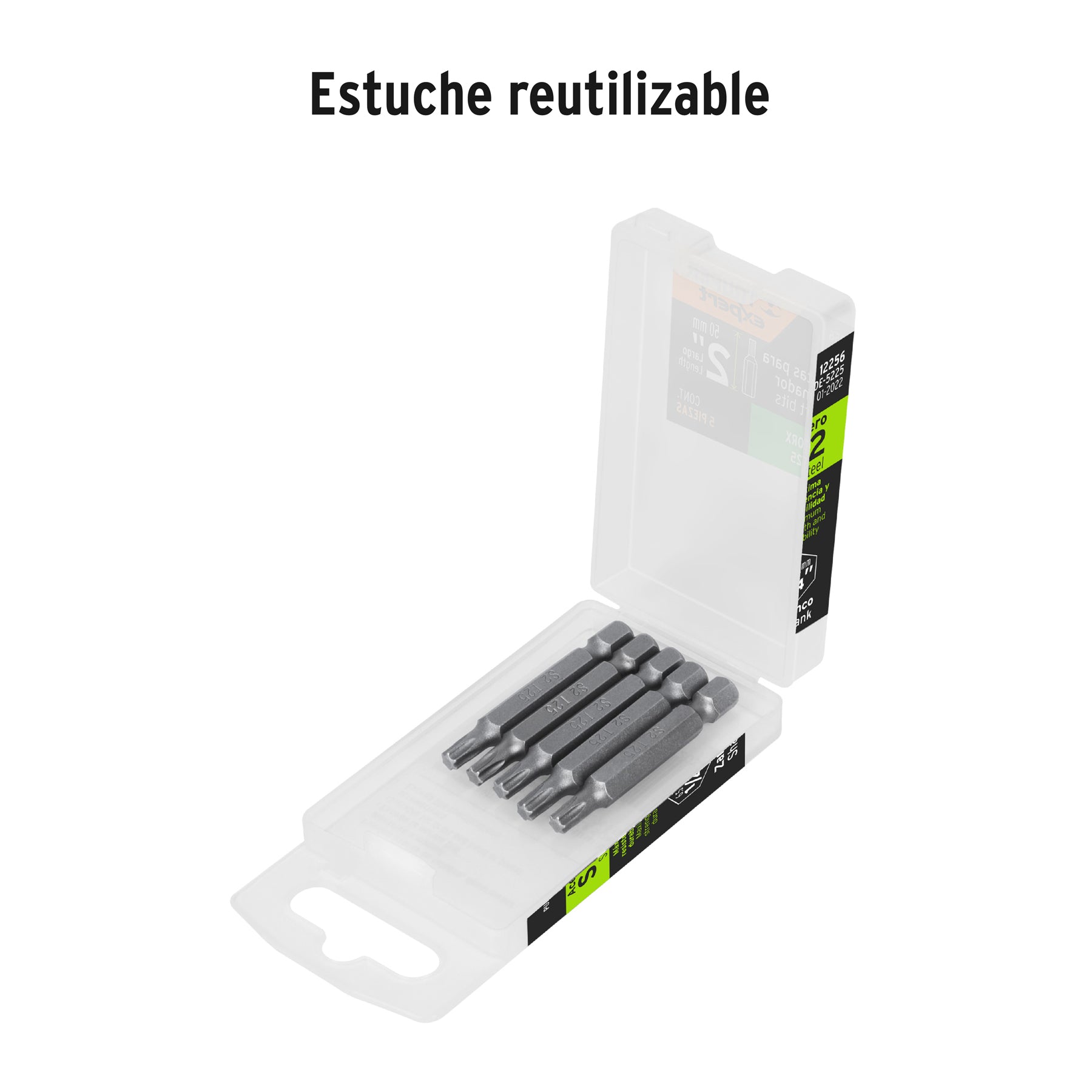 Estuche con 5 puntas torx T25 largo 2", TRUPER EXPERT