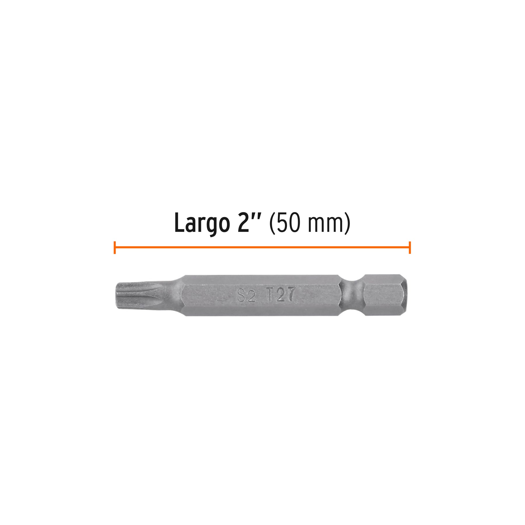Estuche con 5 puntas torx T27 largo 2", TRUPER EXPERT