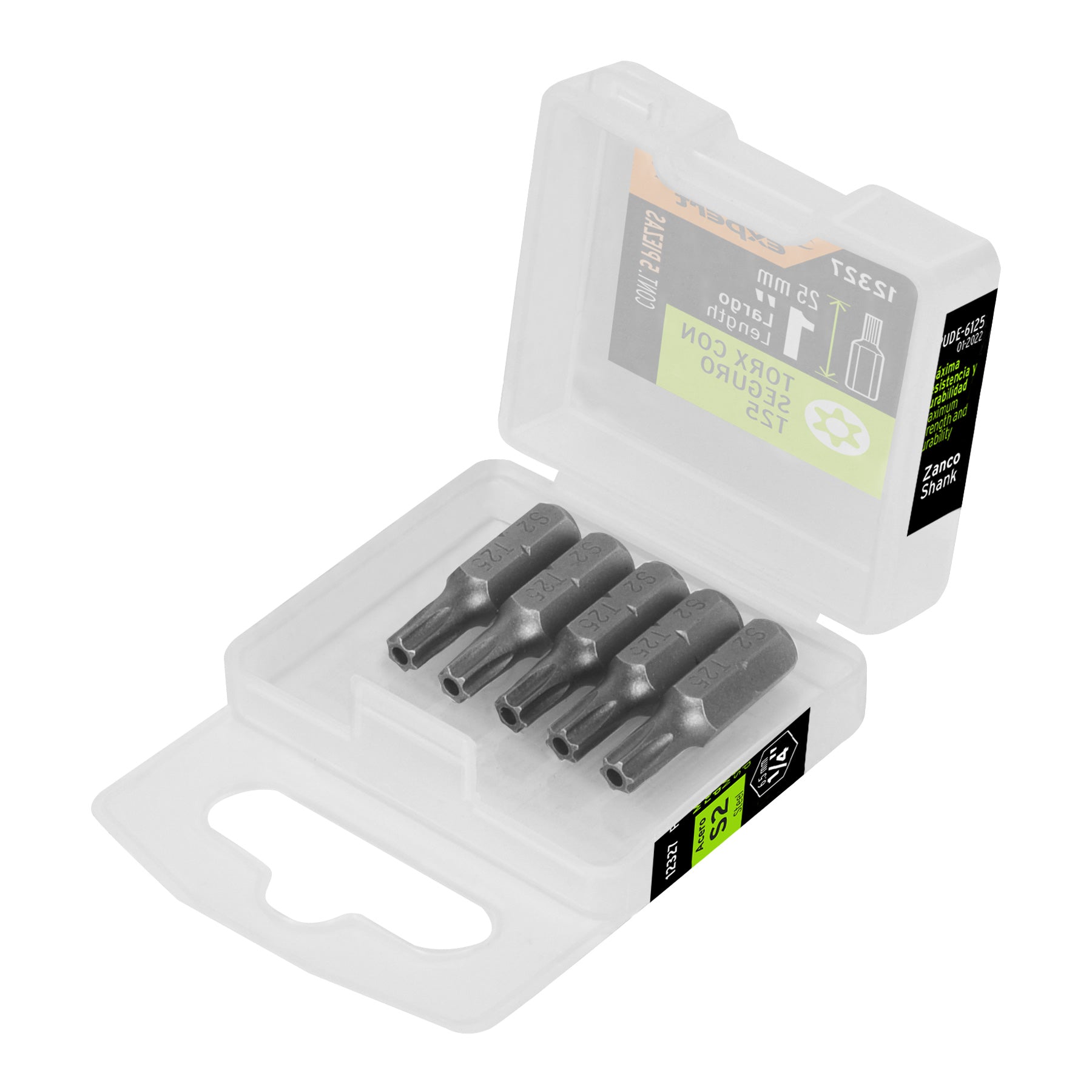 Estuche con 5 puntas torx T25 con seguro largo 1", EXPERT