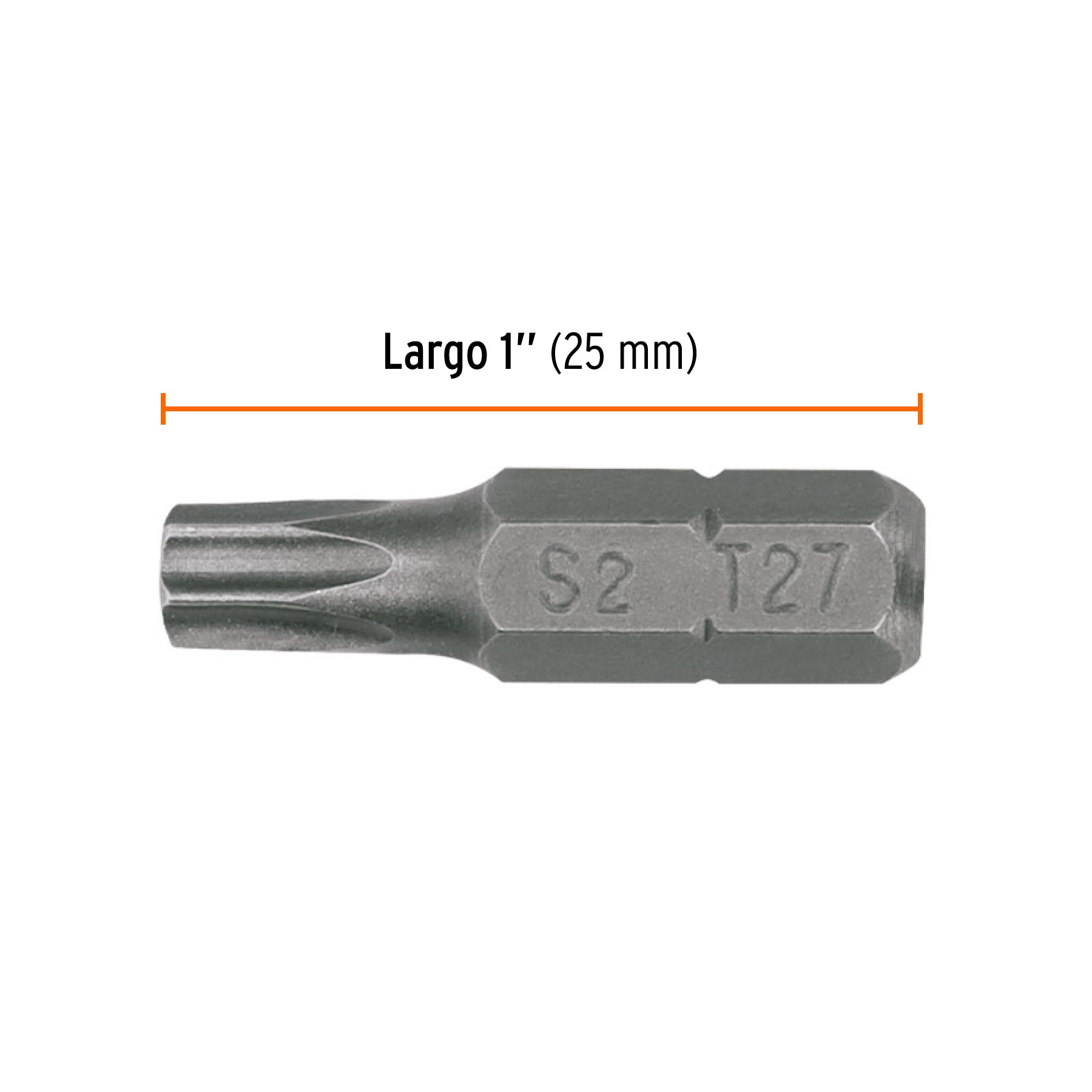 Estuche con 5 puntas torx T27 con seguro largo 1", EXPERT