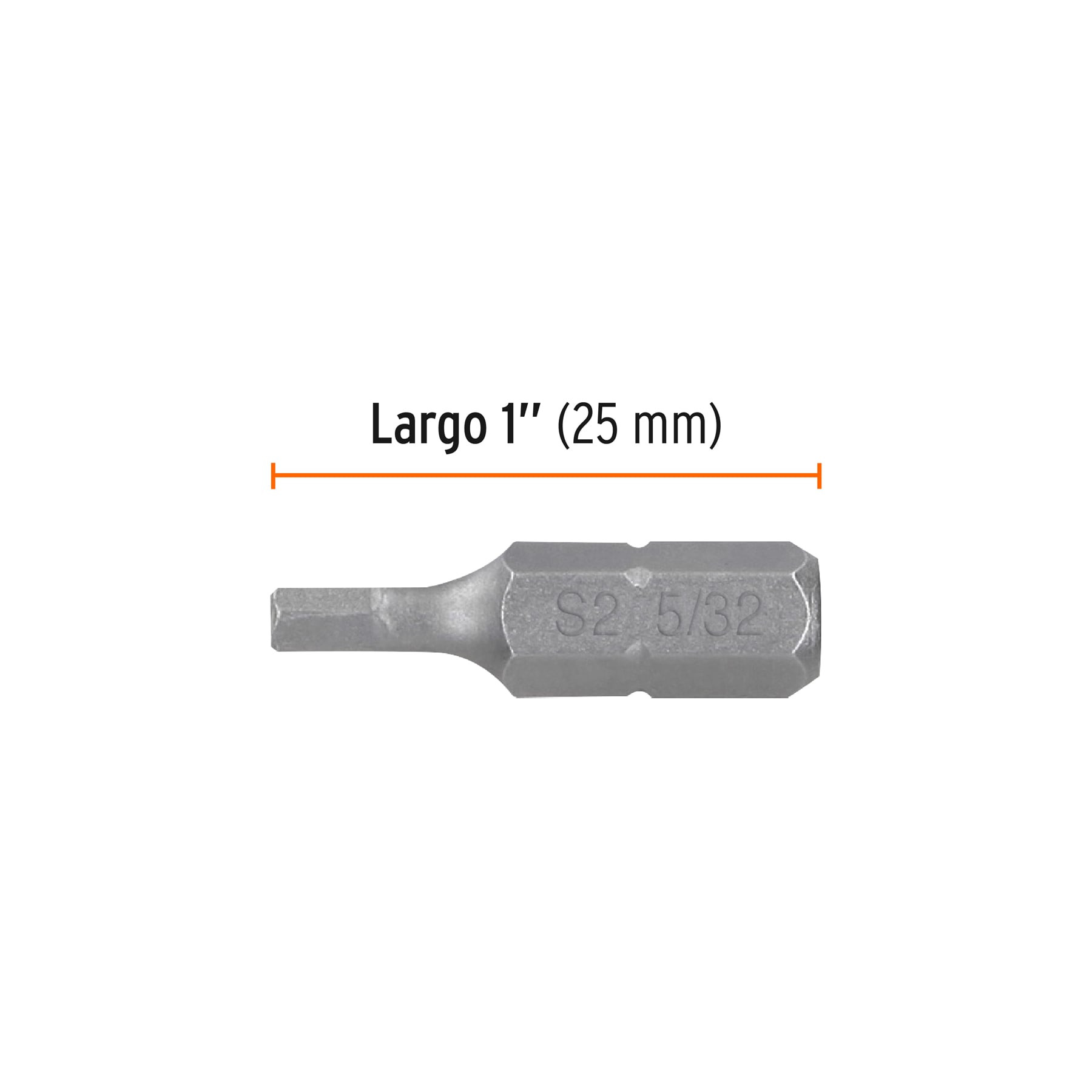 Estuche con 5 puntas hexagonales de 3/32mm largo 1", EXPERT