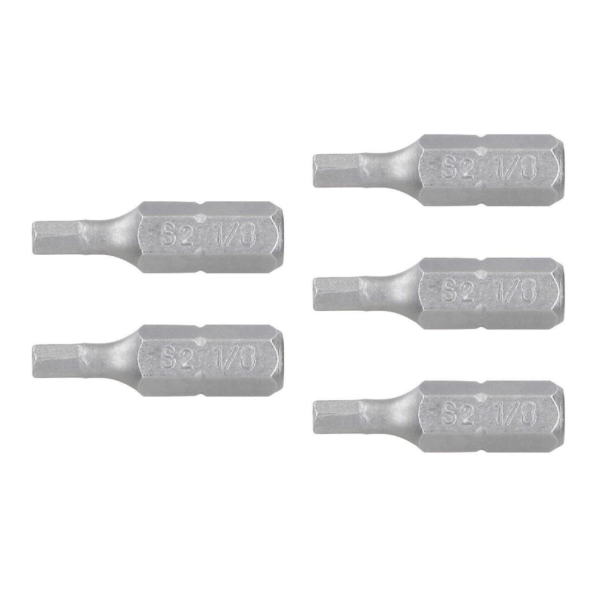 Estuche con 5 puntas hexagonales de 1/8mm largo 1", EXPERT