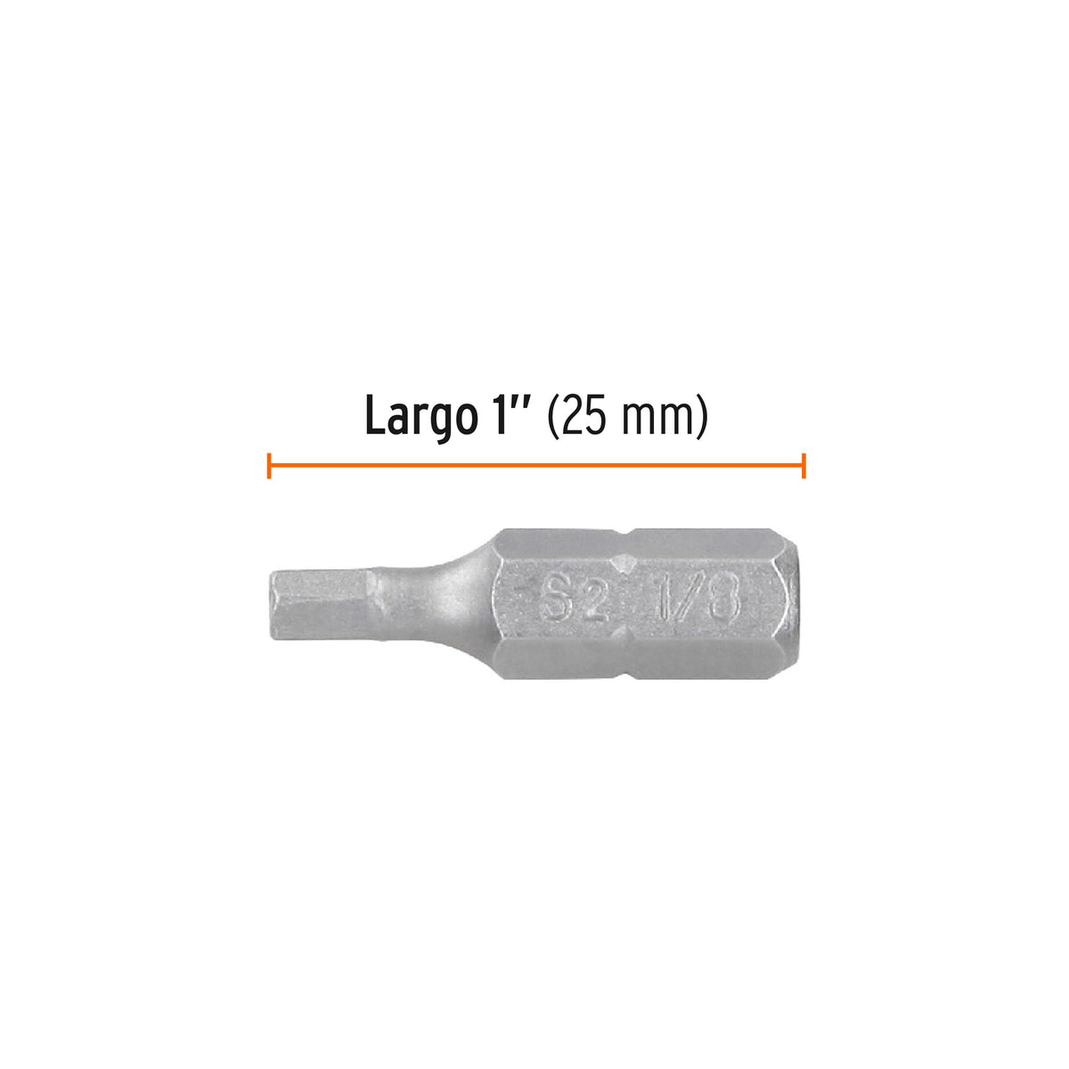 Estuche con 5 puntas hexagonales de 1/8mm largo 1", EXPERT
