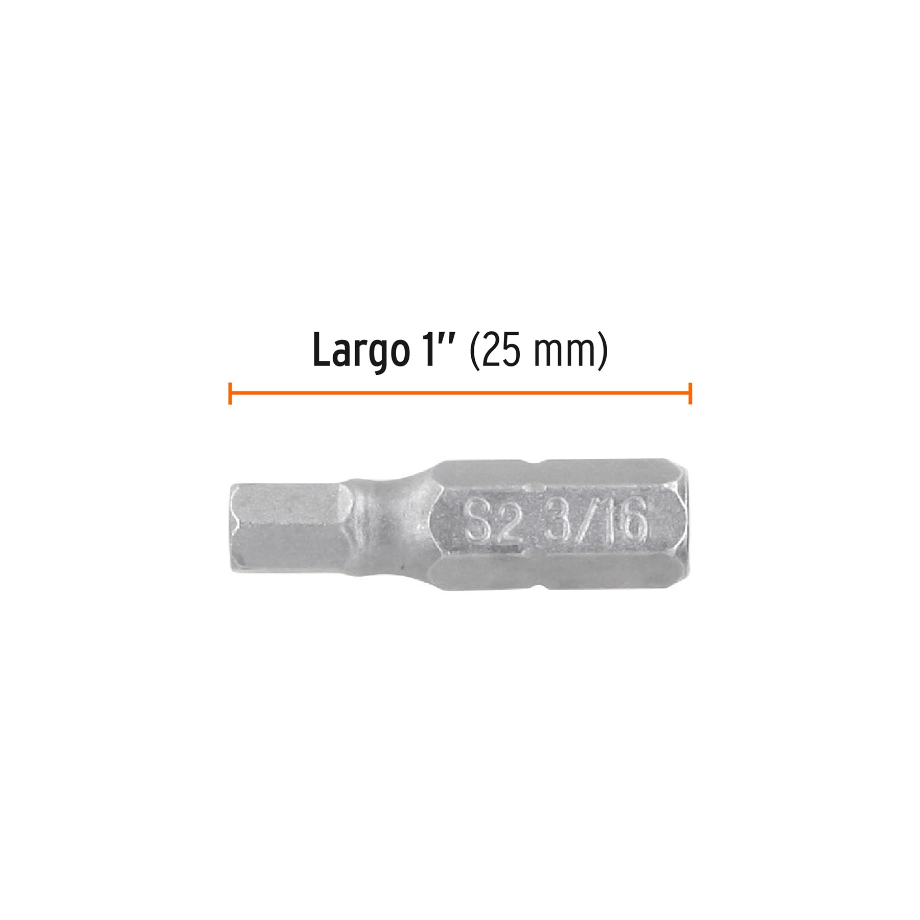 Estuche con 5 puntas hexagonales de 3/16mm largo 1", EXPERT