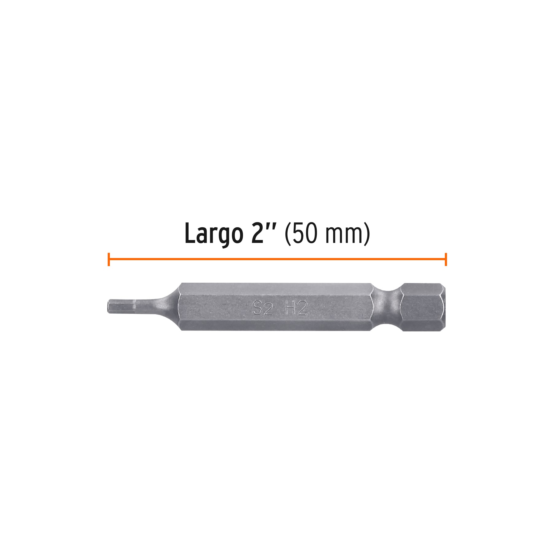 Estuche con 5 puntas hexagonales de 2 mm largo 2", EXPERT