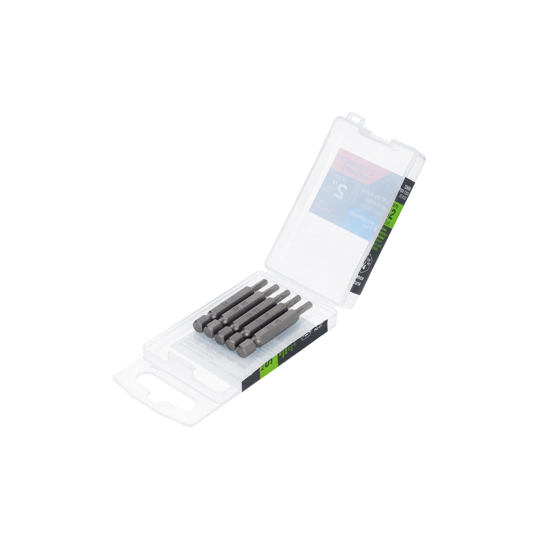 Estuche con 5 puntas hexagonales de 3 mm largo 2", EXPERT