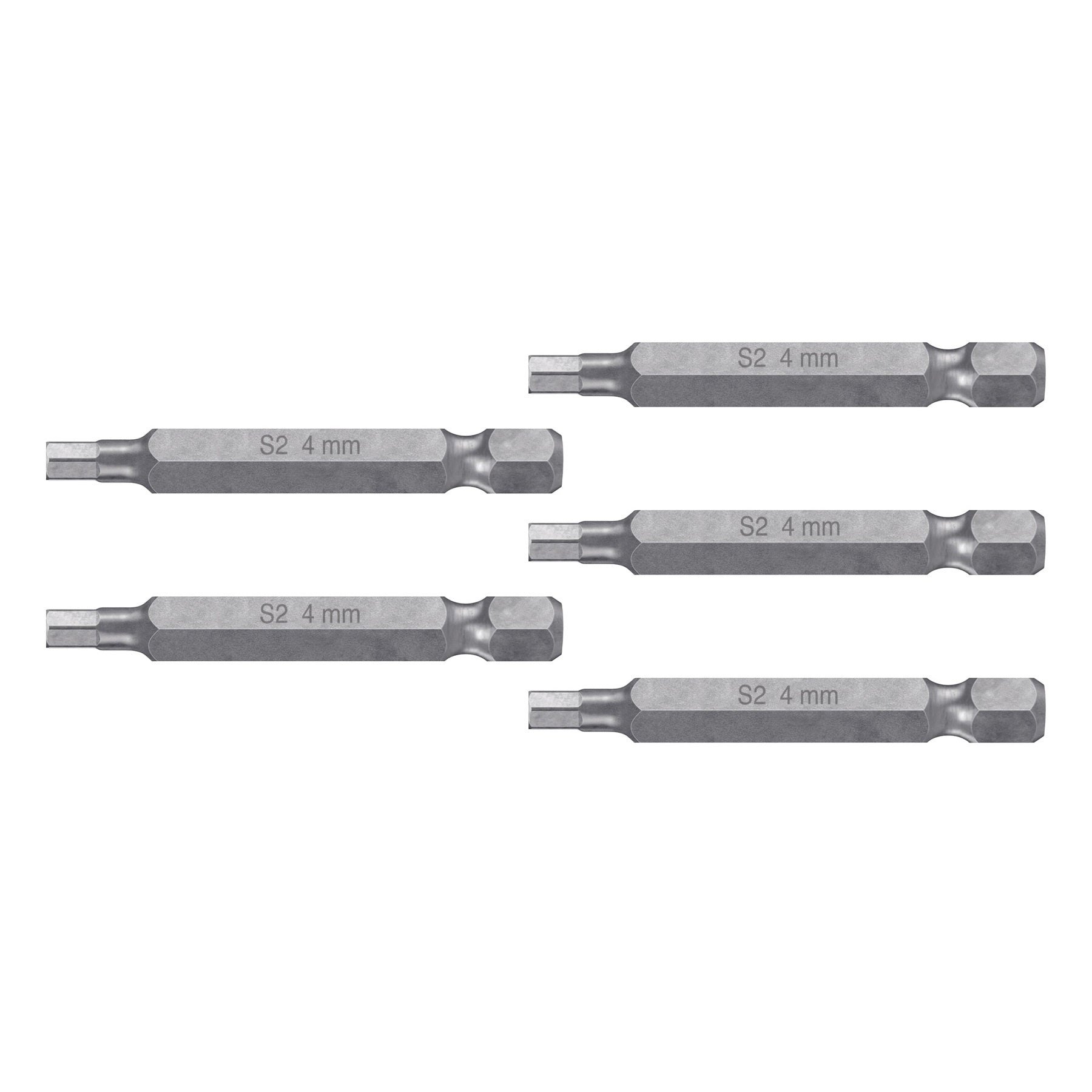 Estuche con 5 puntas hexagonales de 4 mm largo 2", EXPERT