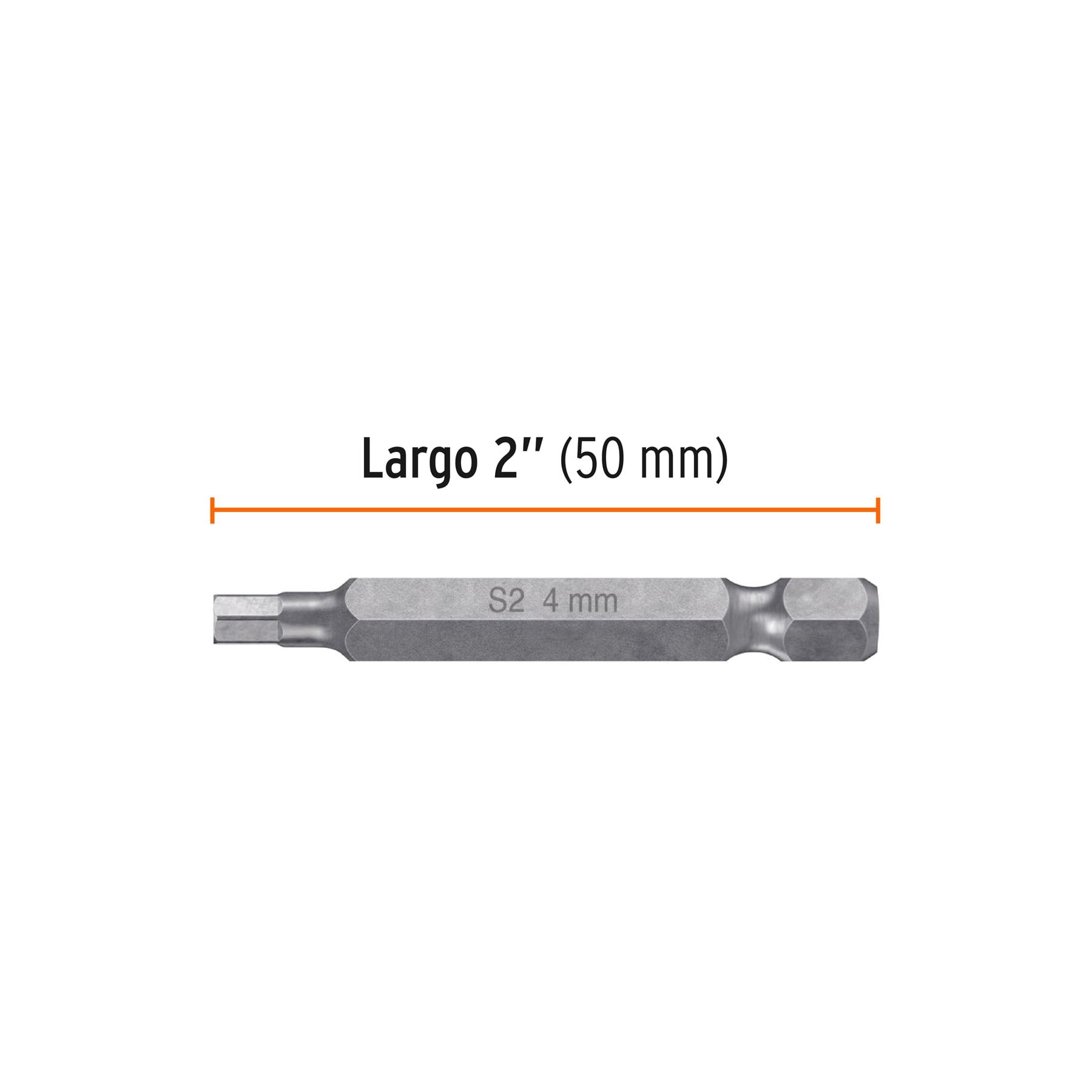 Estuche con 5 puntas hexagonales de 4 mm largo 2", EXPERT
