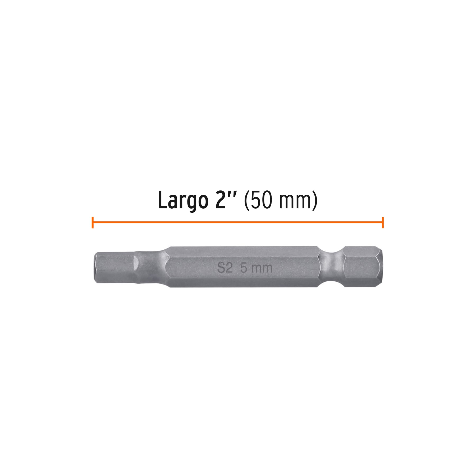 Estuche con 5 puntas hexagonales de 5 mm largo 2", EXPERT