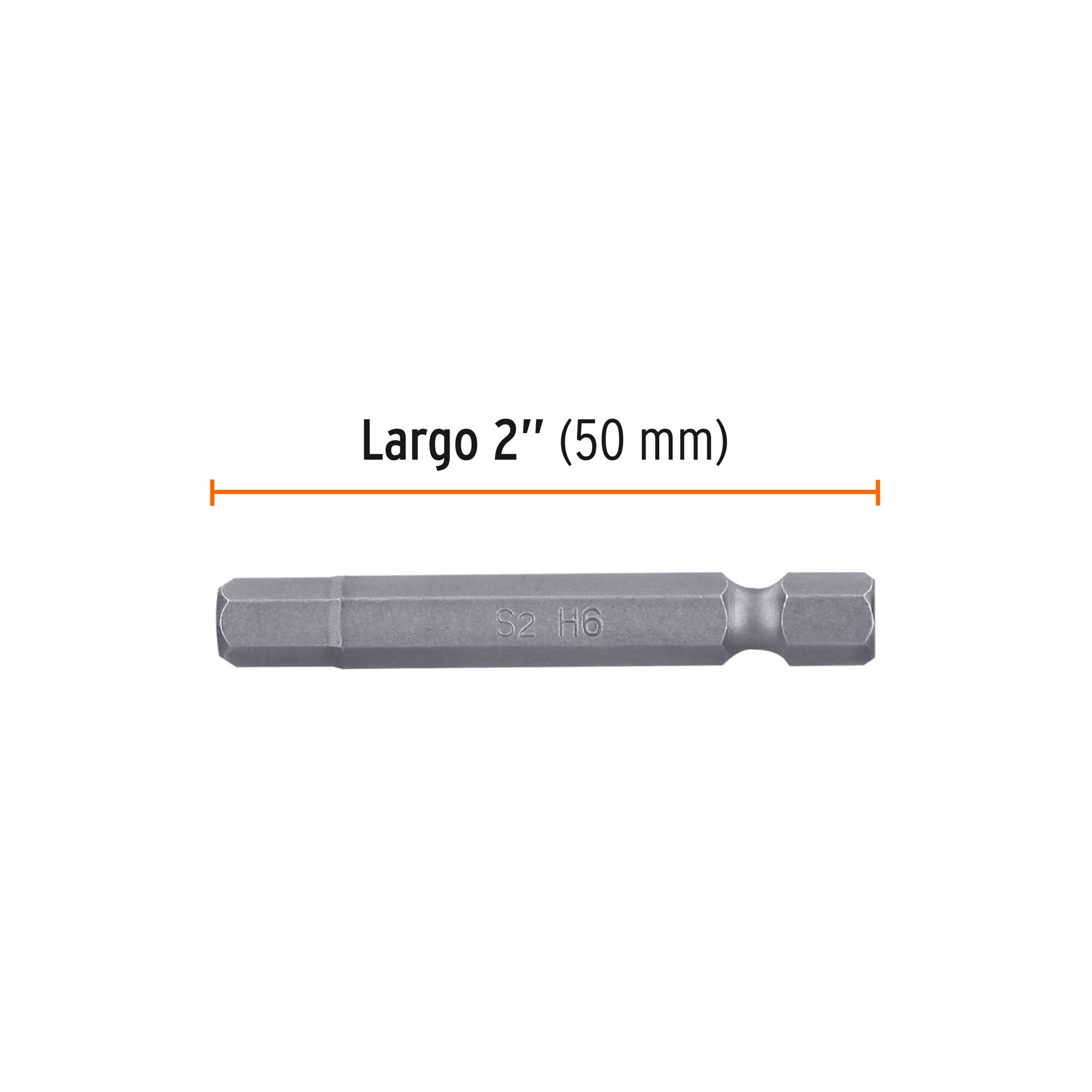 Estuche con 5 puntas hexagonales de 6 mm largo 2", EXPERT