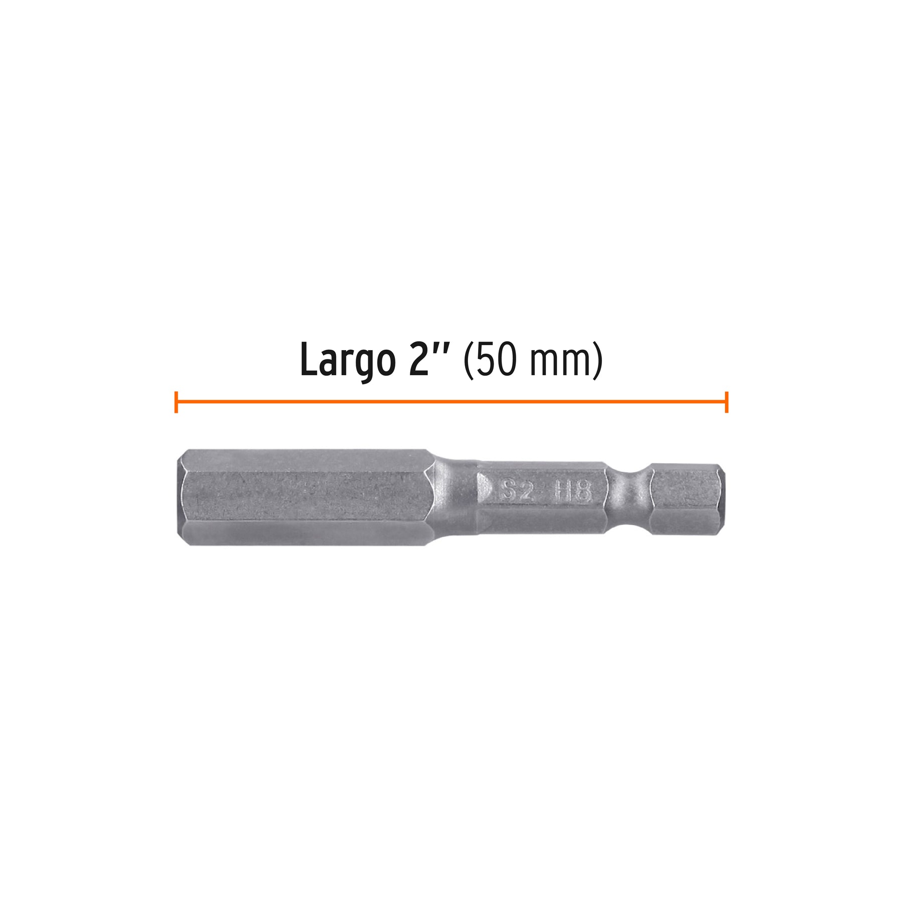 Estuche con 5 puntas hexagonales de 8 mm largo 2", EXPERT