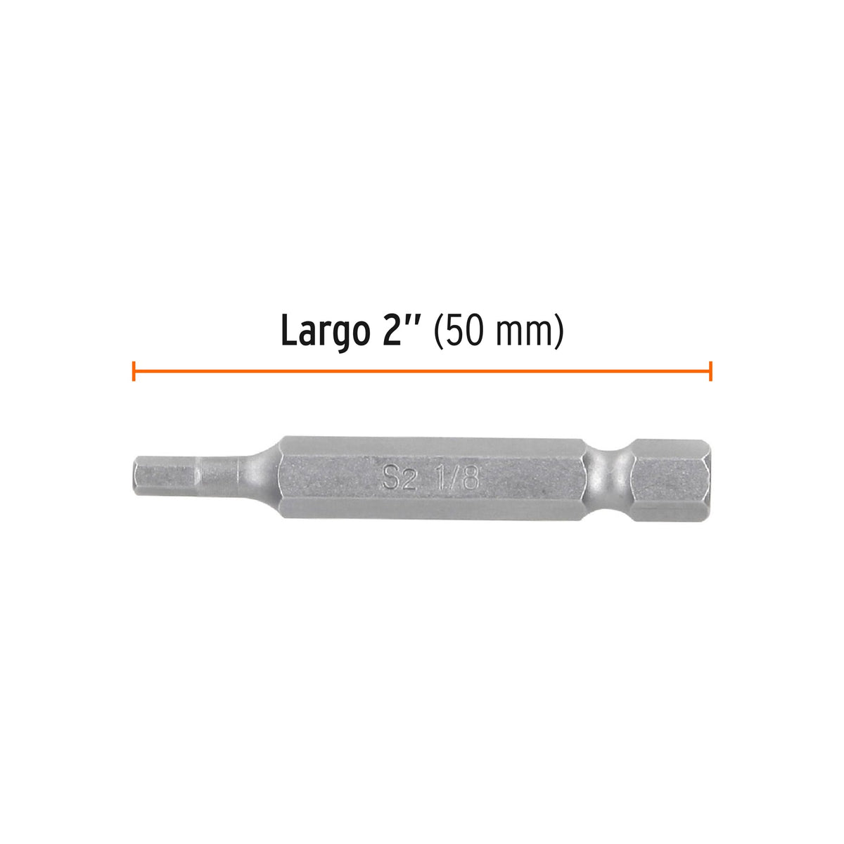 Estuche con 5 puntas hexagonales de 1/8mm largo 2", EXPERT