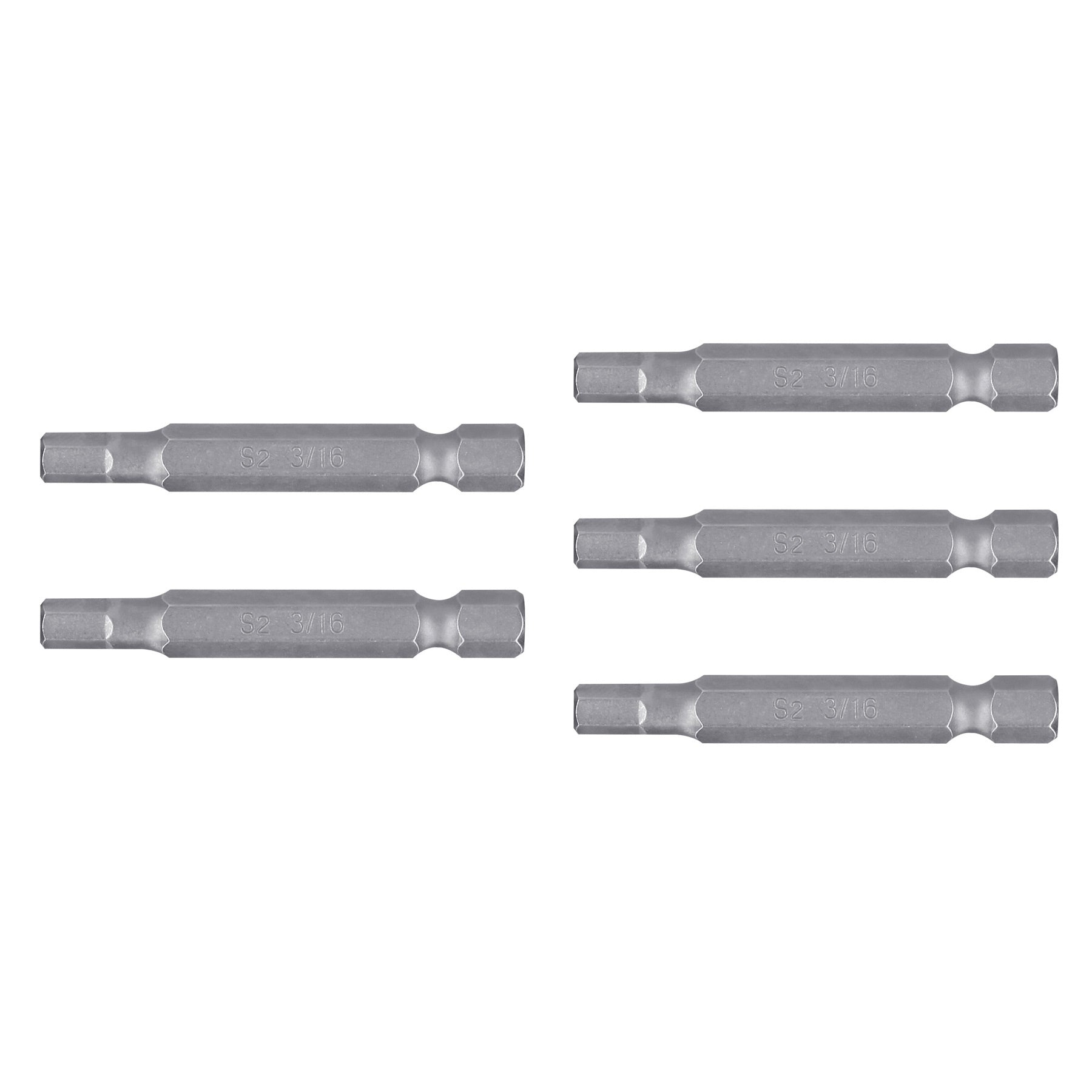 Estuche con 5 puntas hexagonales de 3/16mm largo 2", EXPERT