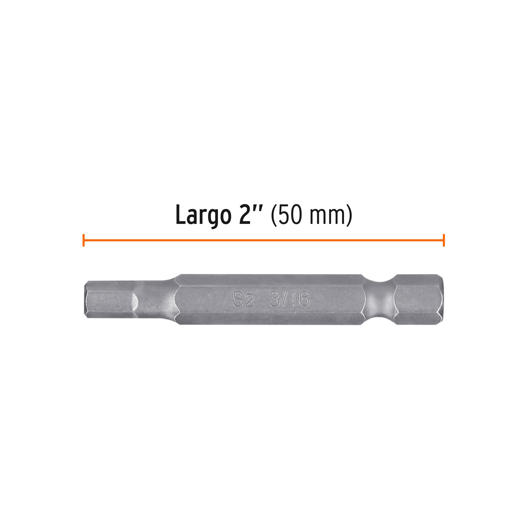 Estuche con 5 puntas hexagonales de 3/16mm largo 2", EXPERT