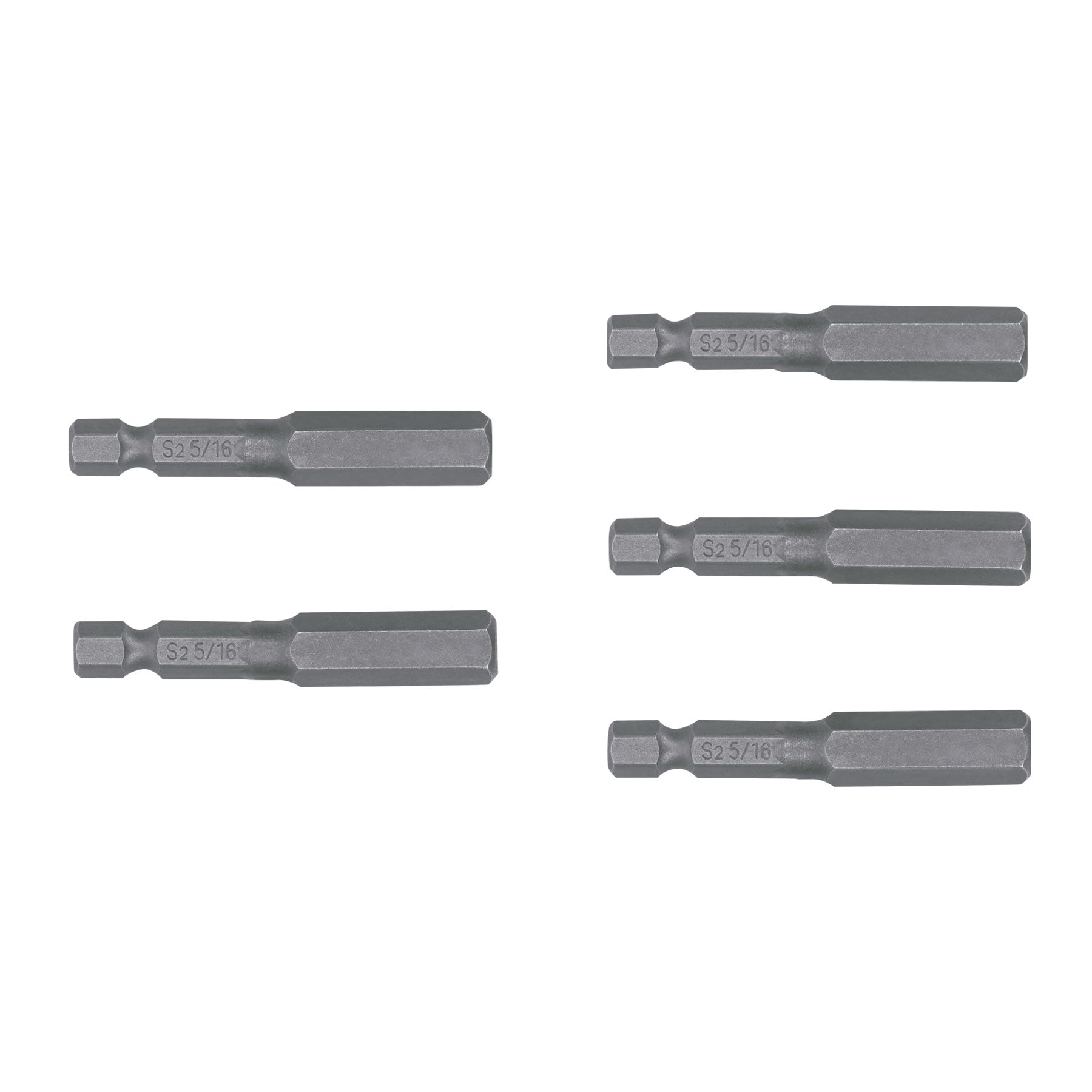 Estuche con 5 puntas hexagonales de 5/16mm largo 2", EXPERT