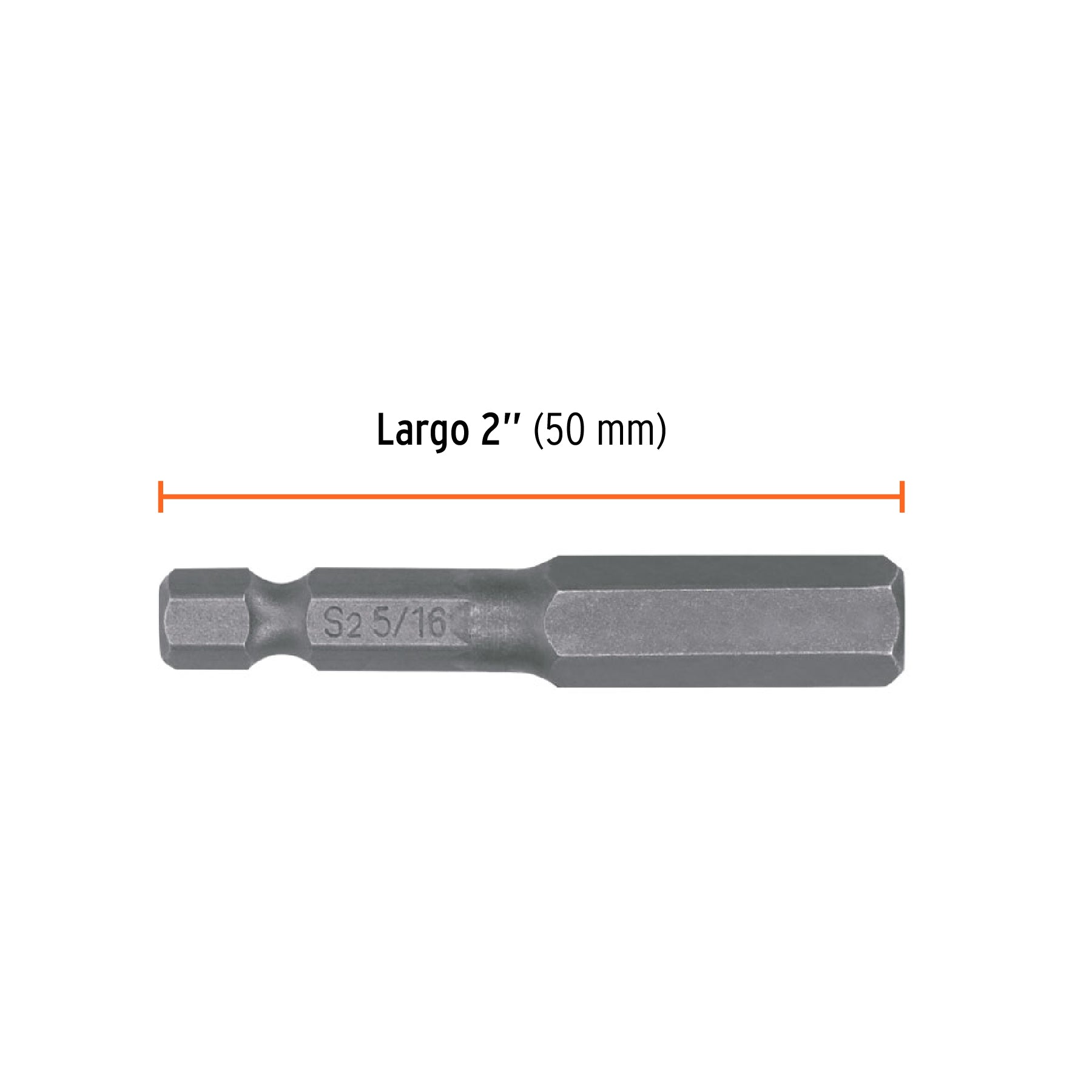 Estuche con 5 puntas hexagonales de 5/16mm largo 2", EXPERT