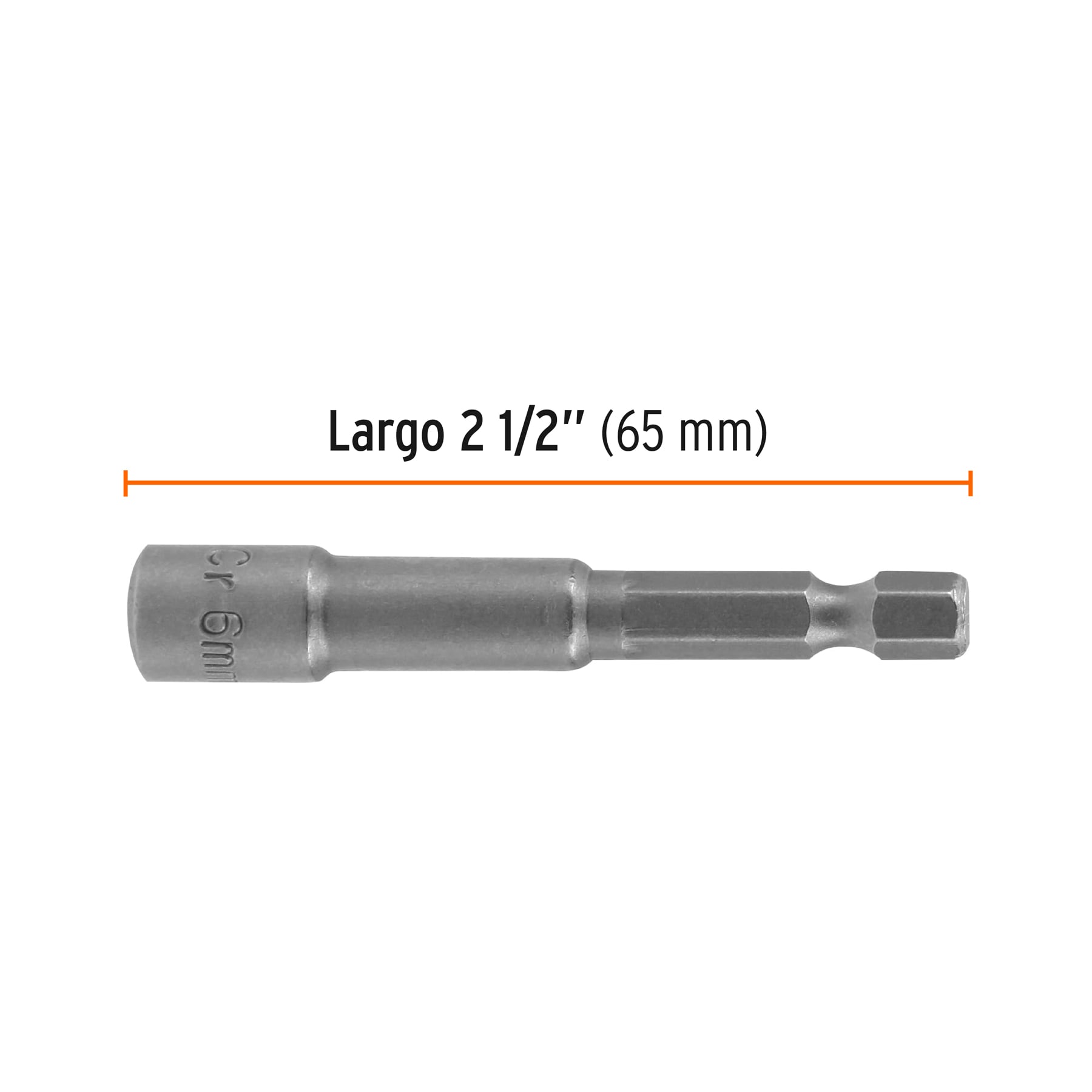 Estuche con 5 dados magnéticos de 6 mm largo 2-1/2", EXPERT