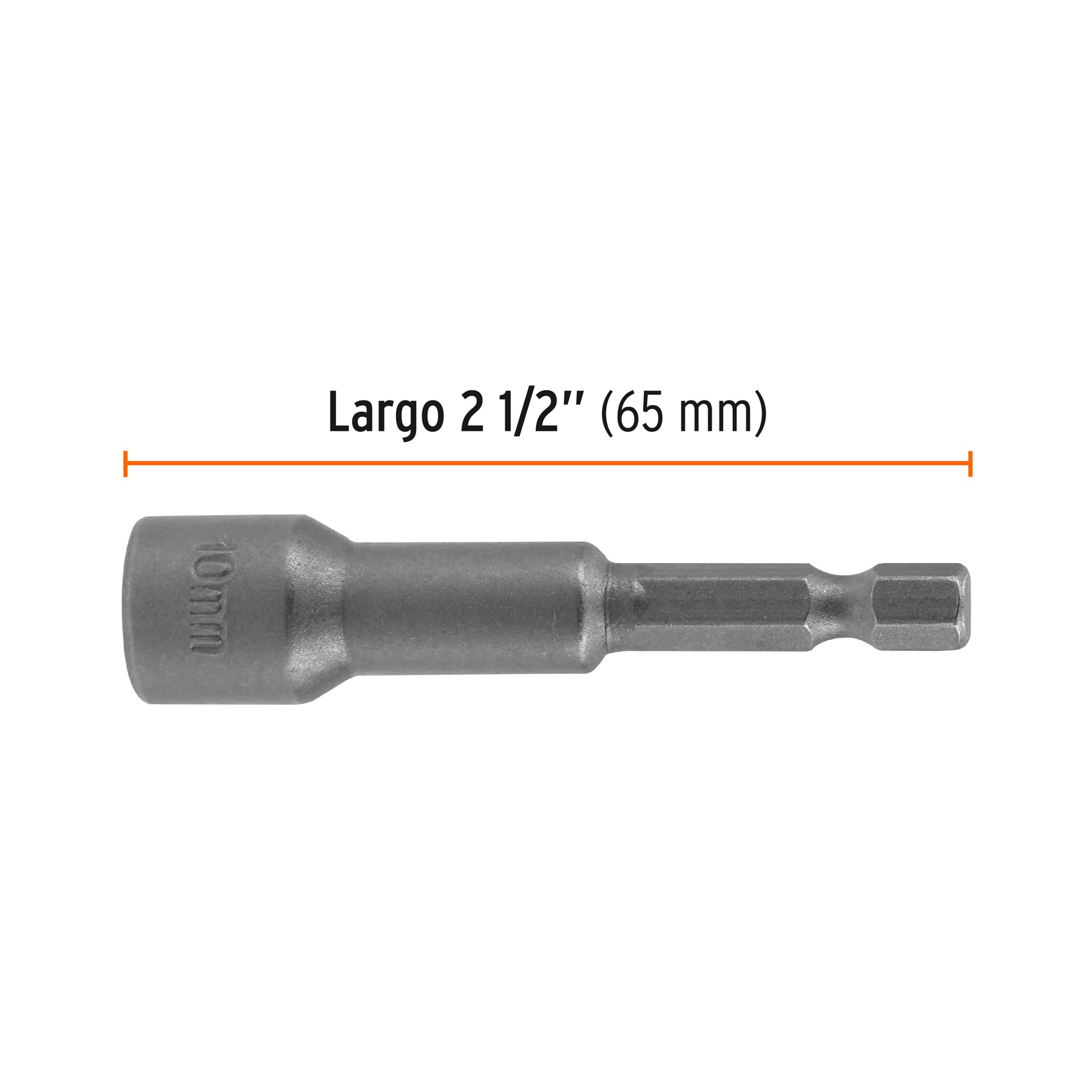 Estuche con 5 dados magnéticos de 10 mm largo 2-1/2", EXPERT