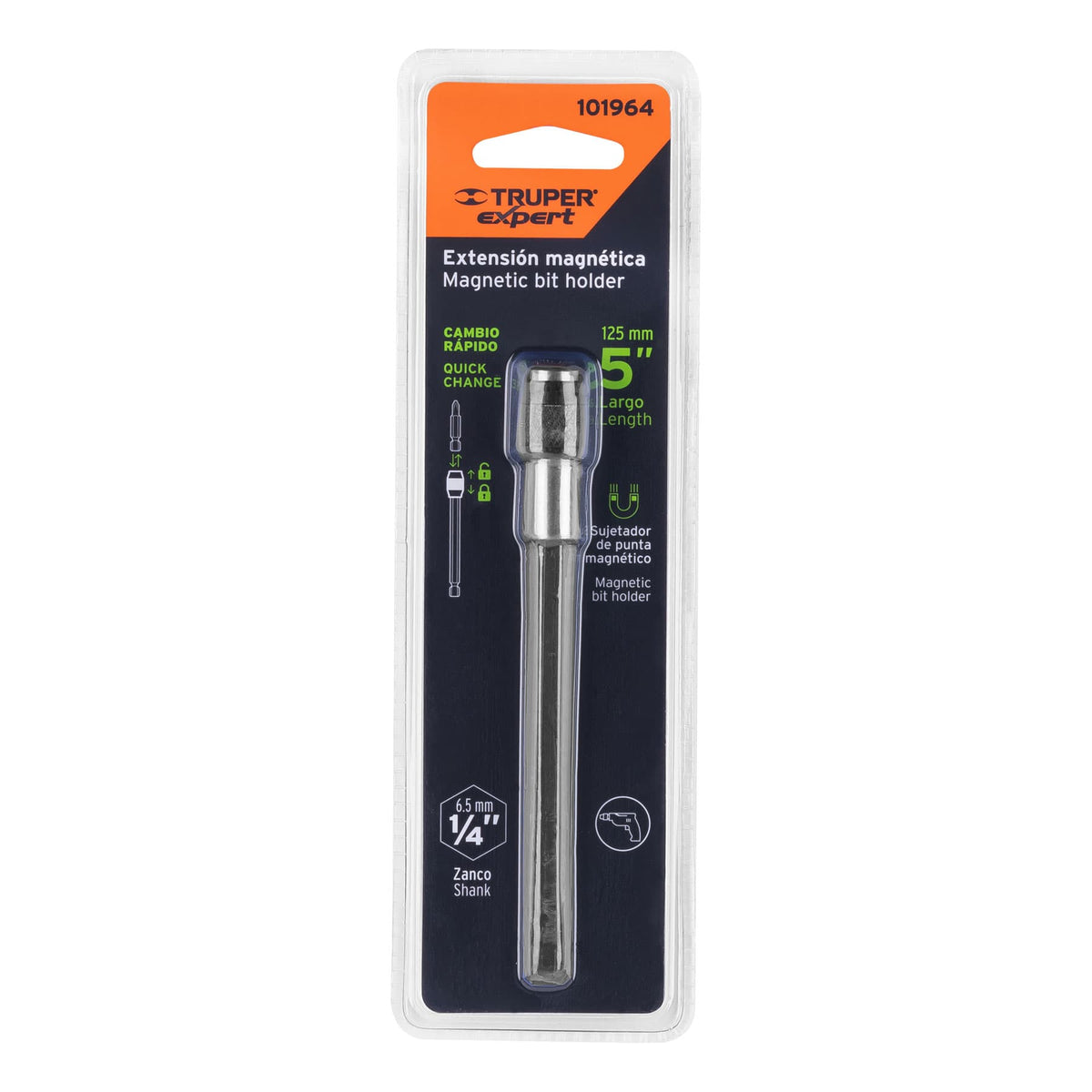 Extensión magnética 5", para puntas, cambio rápido, EXPERT