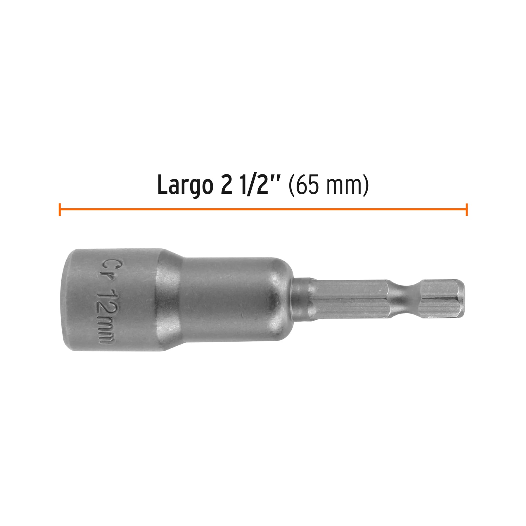 Estuche con 5 dados magnéticos de 12 mm largo 2-1/2", EXPERT