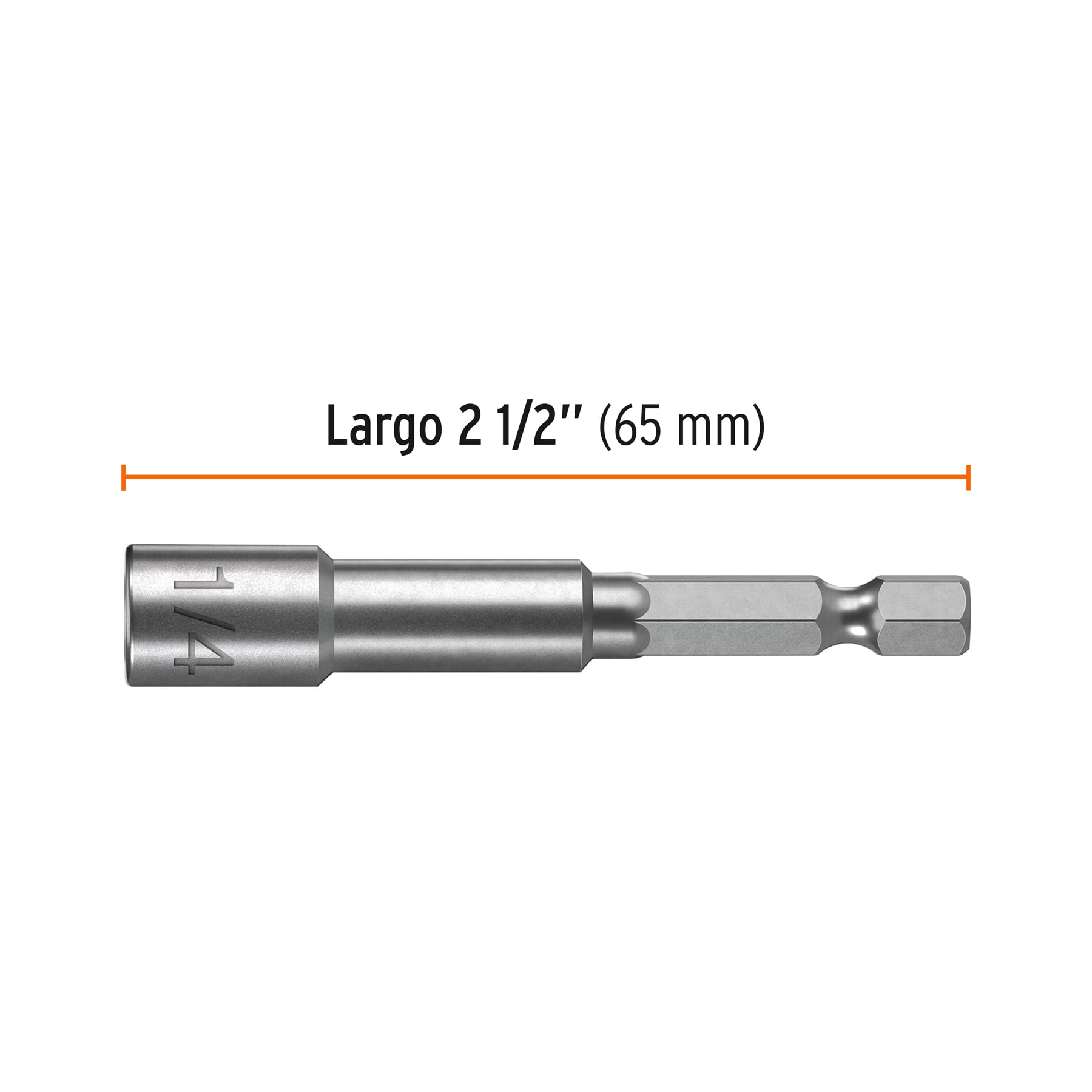 Estuche con 5 dados magnéticos de 1/4" largo 2-1/2", EXPERT