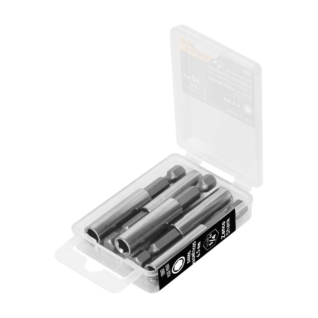 Estuche con 5 extensiones de 60 mm, magnéticas, EXPERT