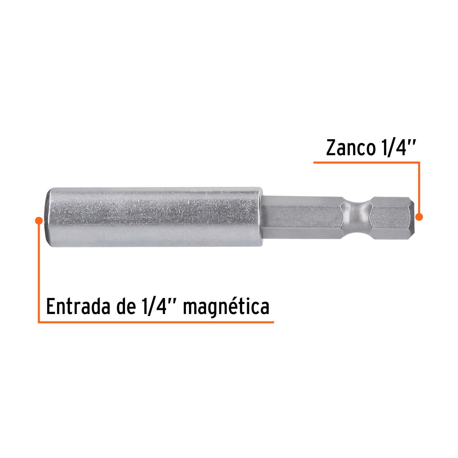 Estuche con 5 extensiones de 60 mm, magnéticas, EXPERT