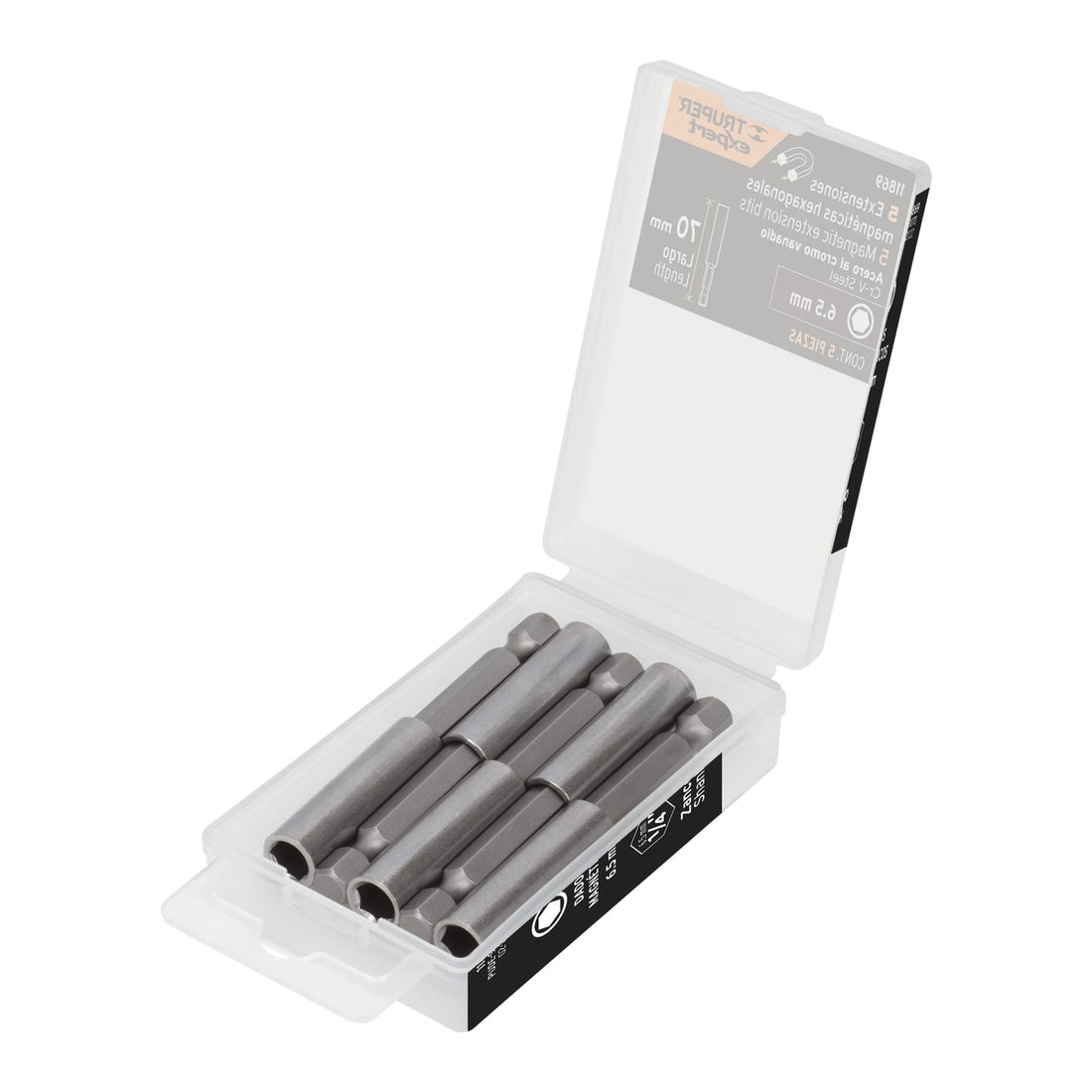 Estuche con 5 extensiones de 70 mm, magnéticas, EXPERT