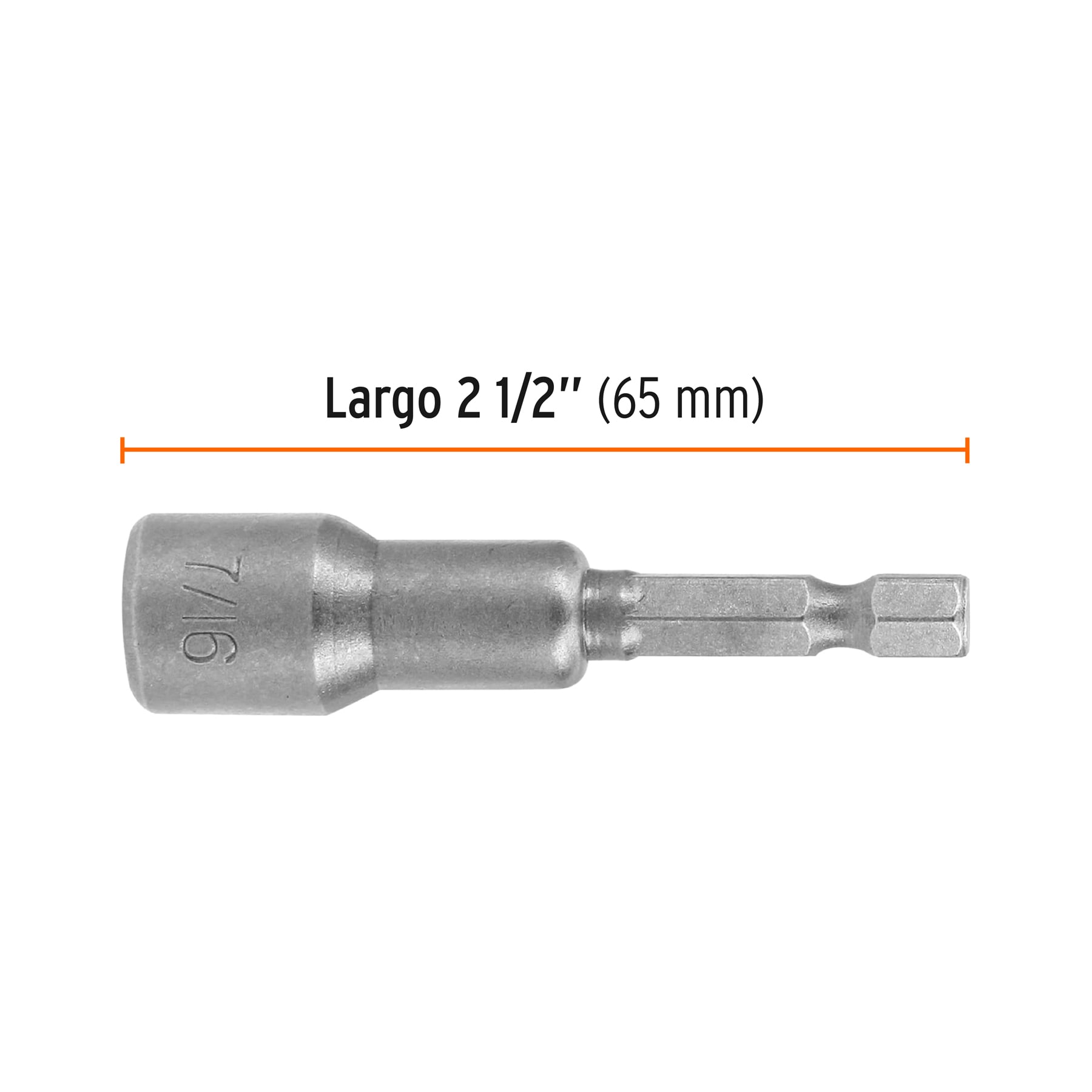 Estuche con 5 dados magnéticos de 7/16" largo 2-1/2", EXPERT