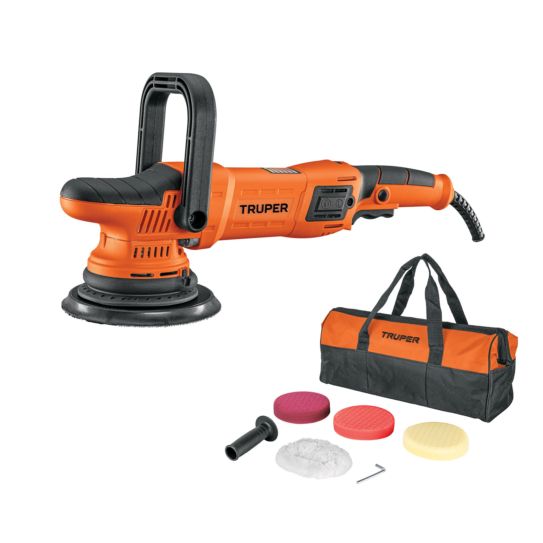 Pulidora doble acción 6", 900W, TRUPER PRO