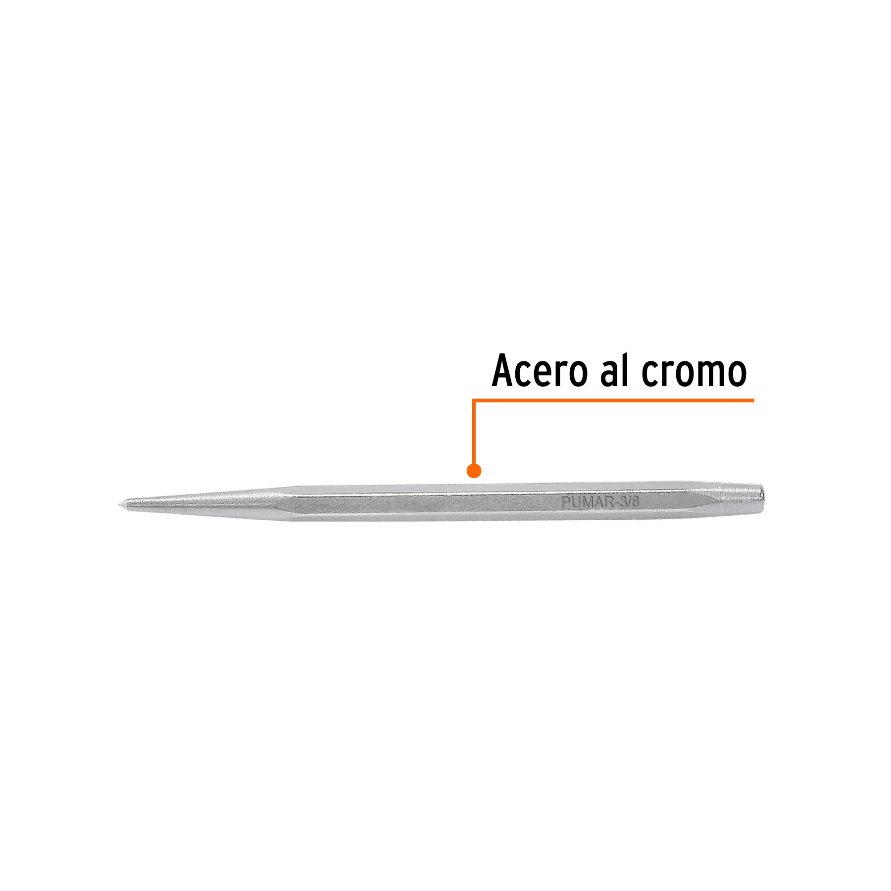 Punzón 3/8" para marcar, largo 4-3/4", TRUPER
