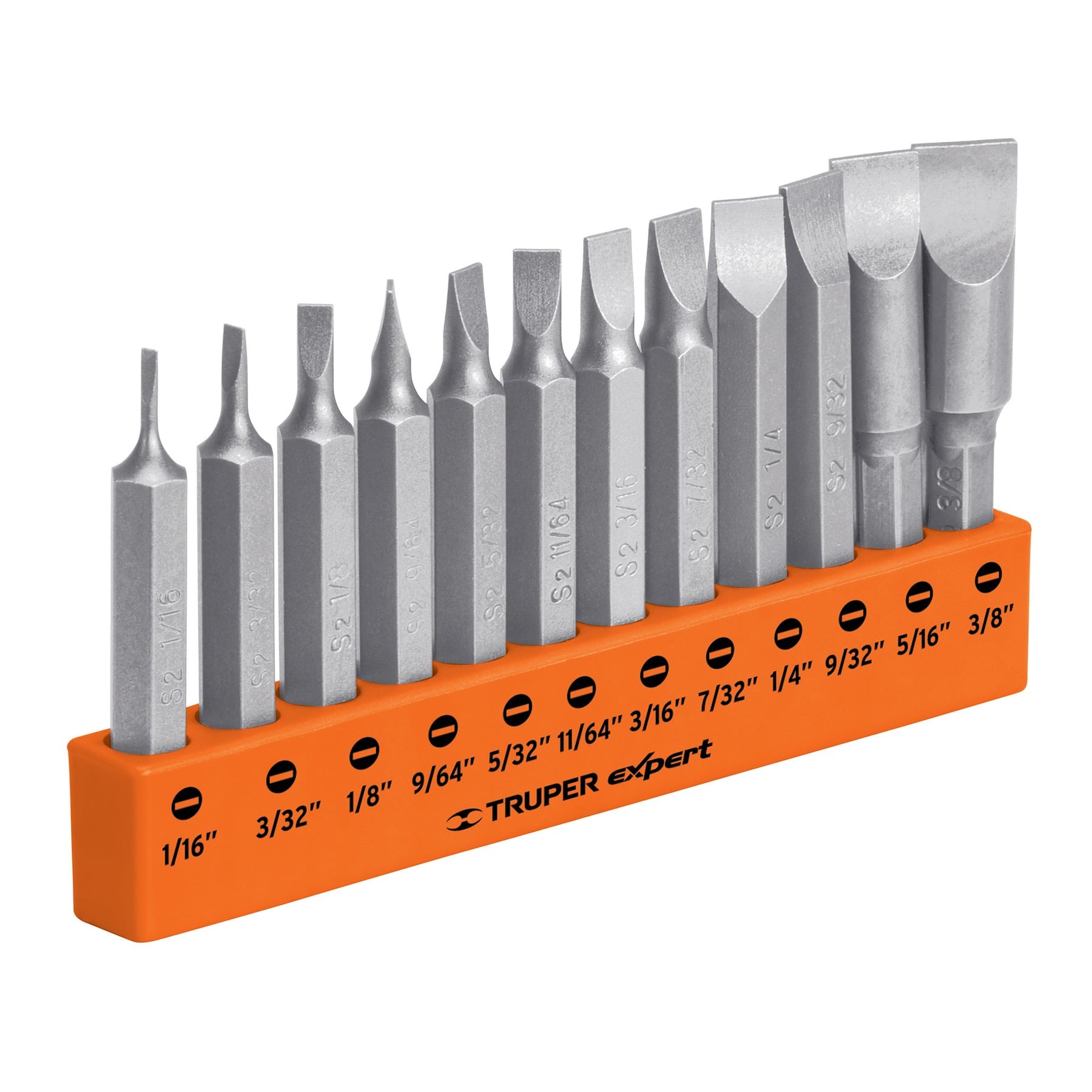 Juego de 12 puntas planas std combinadas largo 2", EXPERT