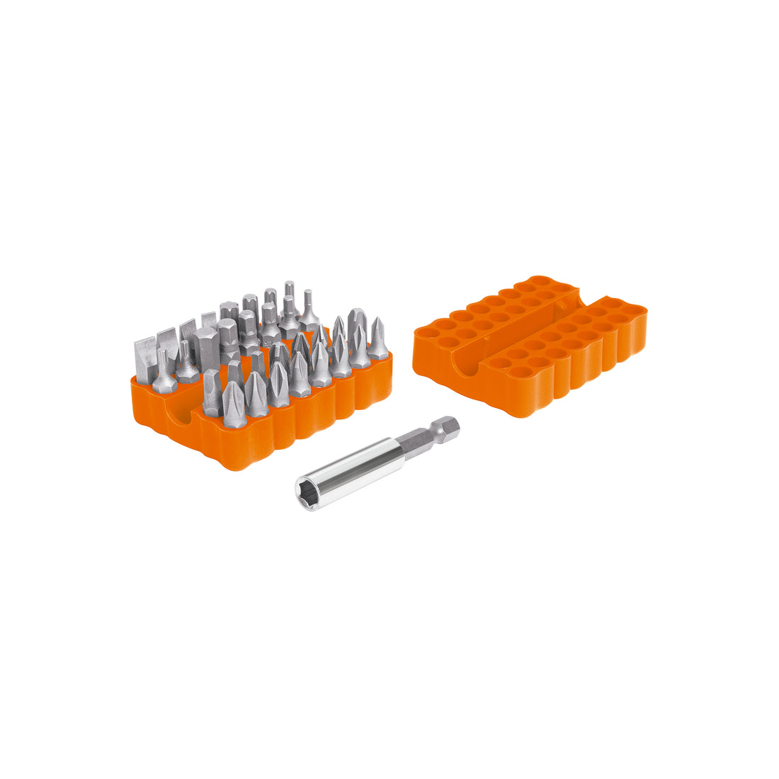 Juego de puntas mixtas 1", 33 piezas en organizador plástico