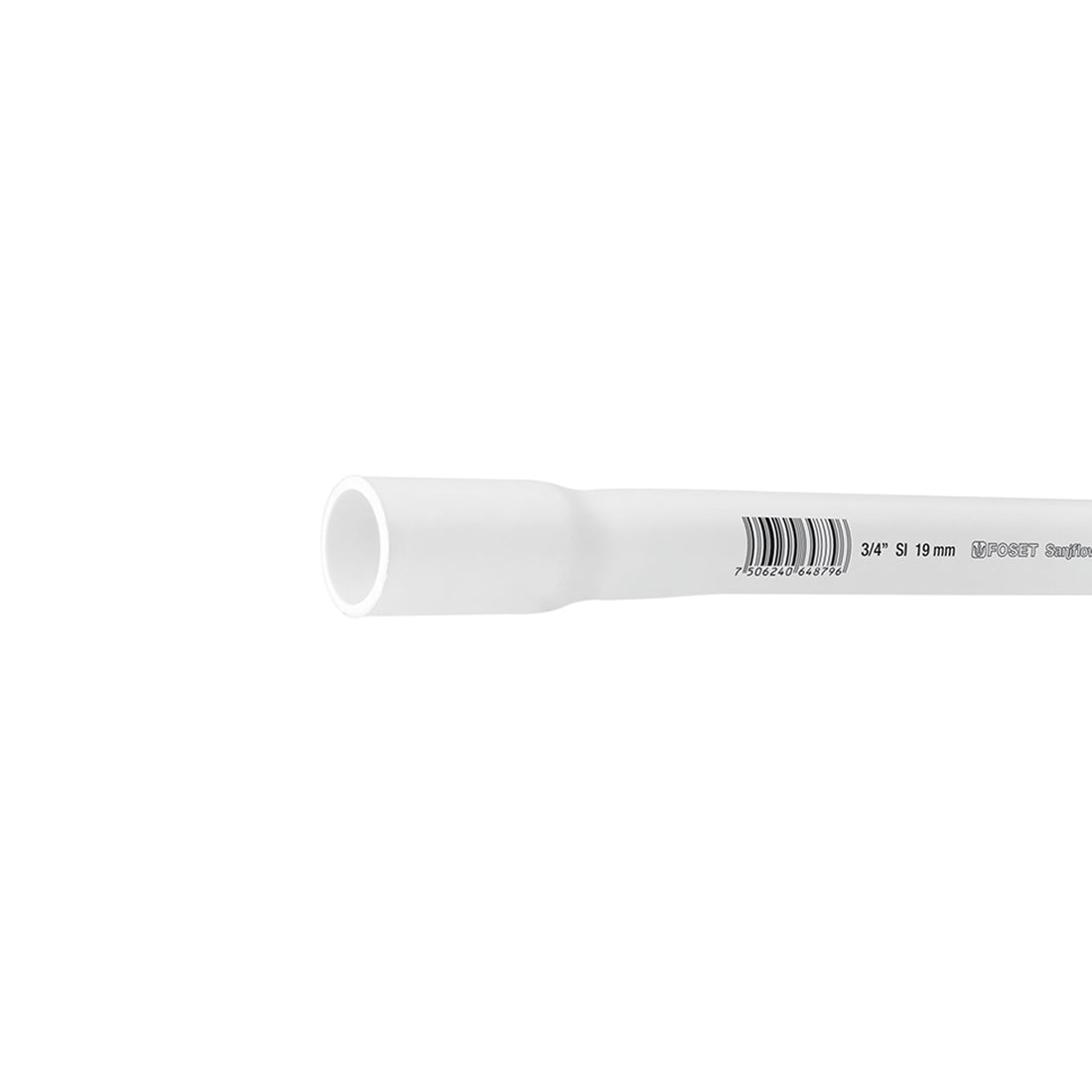 Tubo de 3/4" PVC hidráulico cédula 40, 3m, 1kg, FOSET