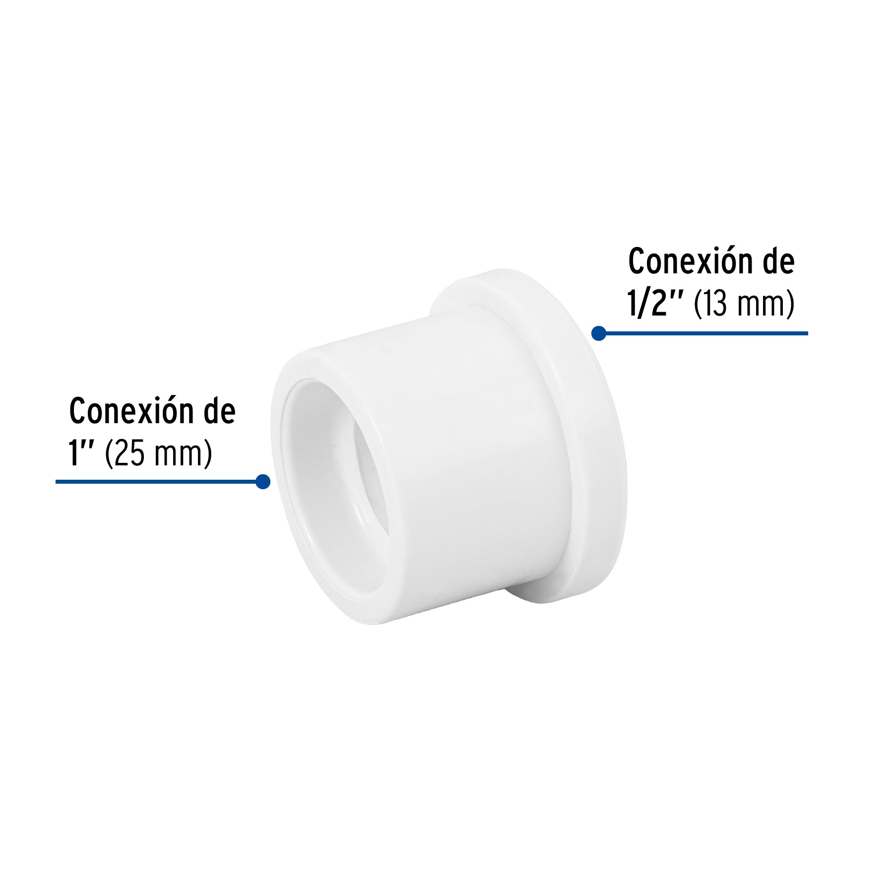 Reducción bushing de PVC 1 x 1/2", FOSET