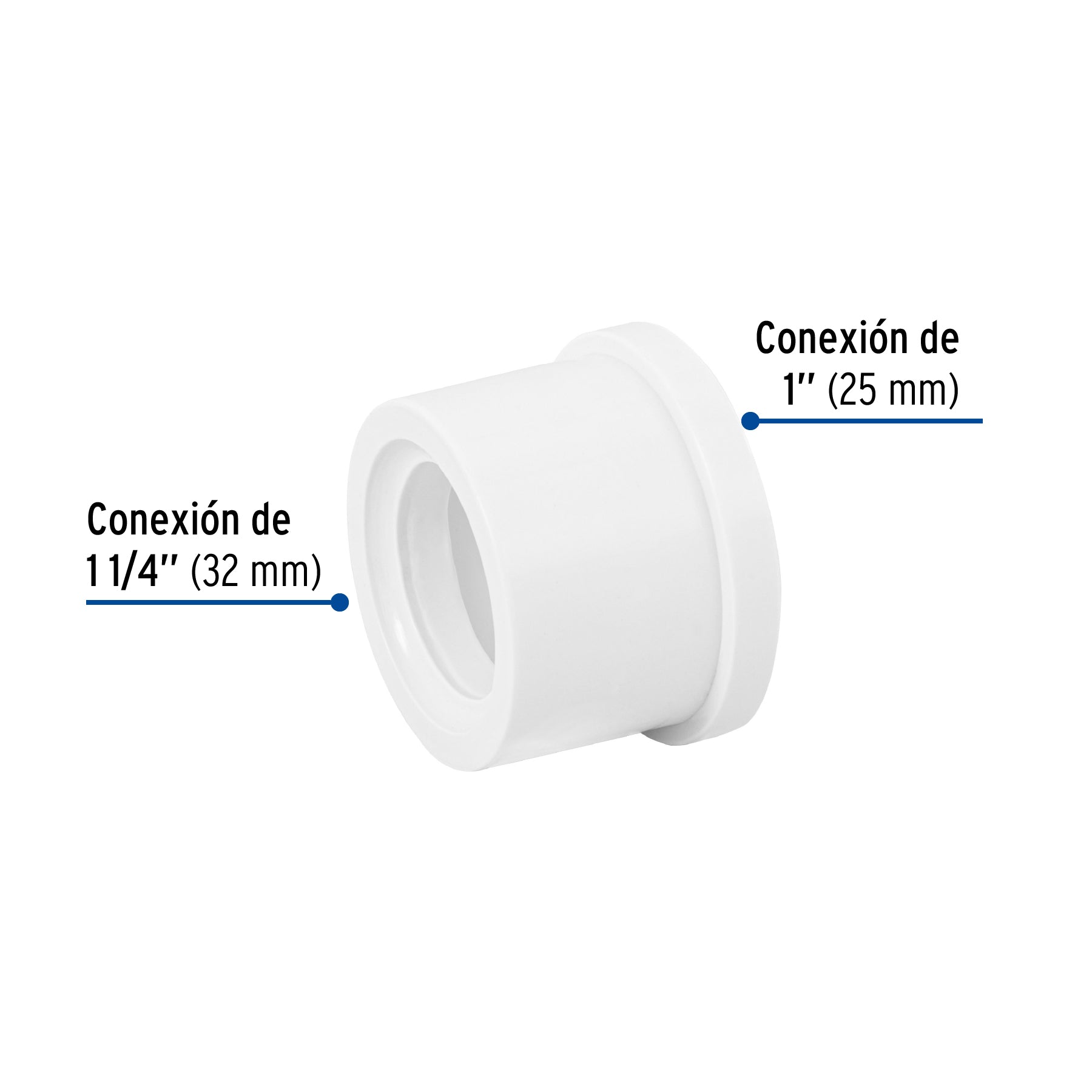 Reducción bushing de PVC 1-1/4 x 1", FOSET