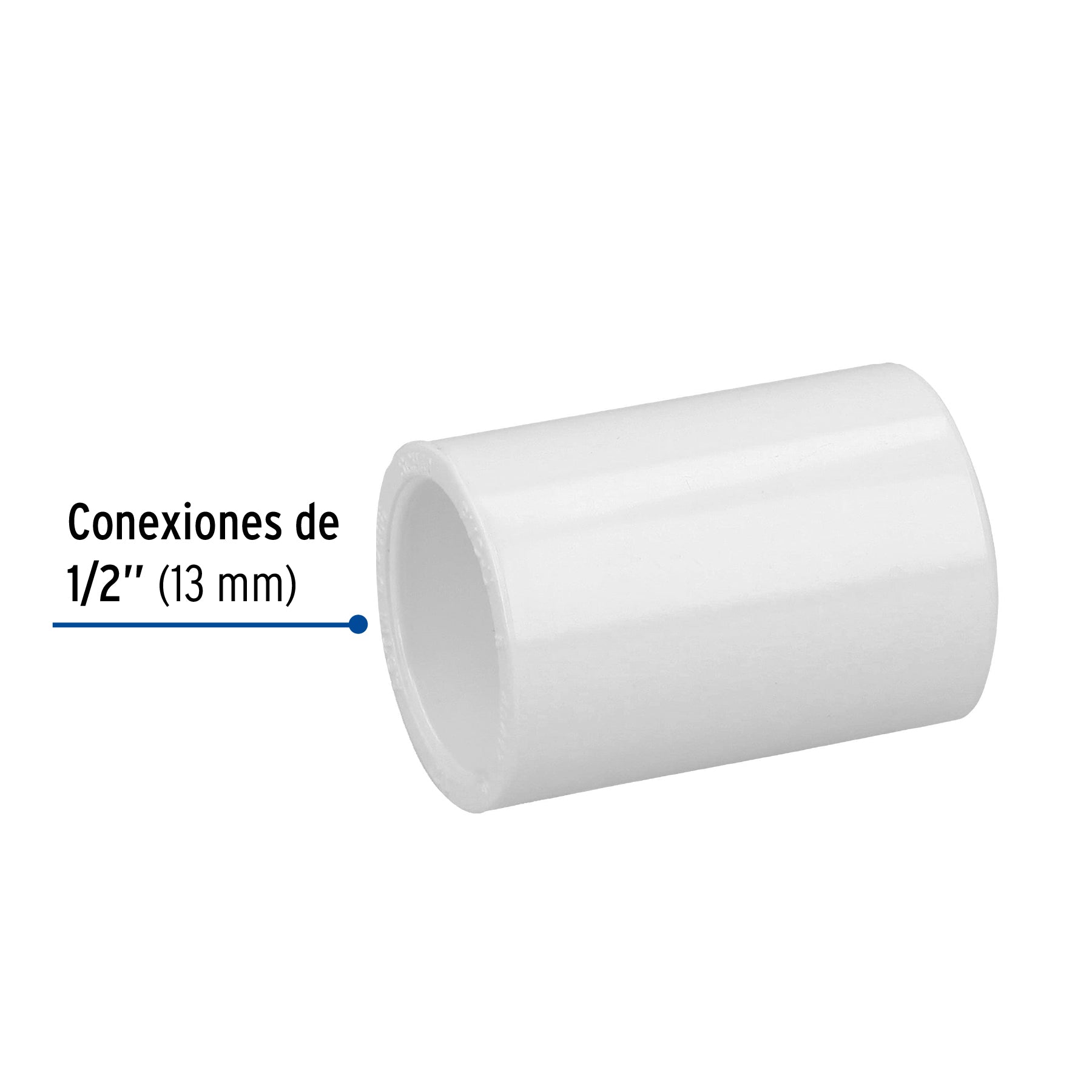 Cople de PVC cédula 40 de 1/2", FOSET