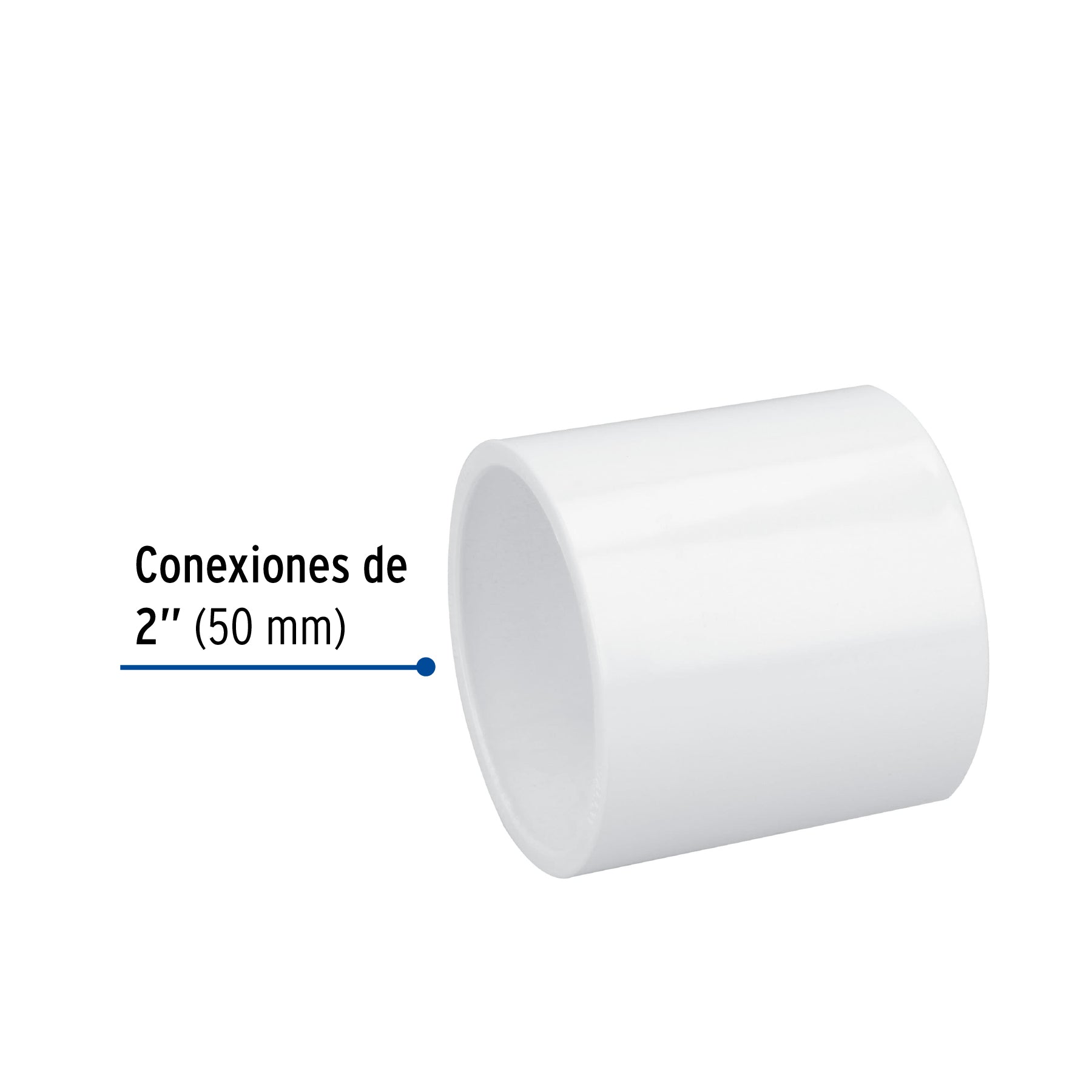 Cople de PVC cédula 40 de 2", FOSET