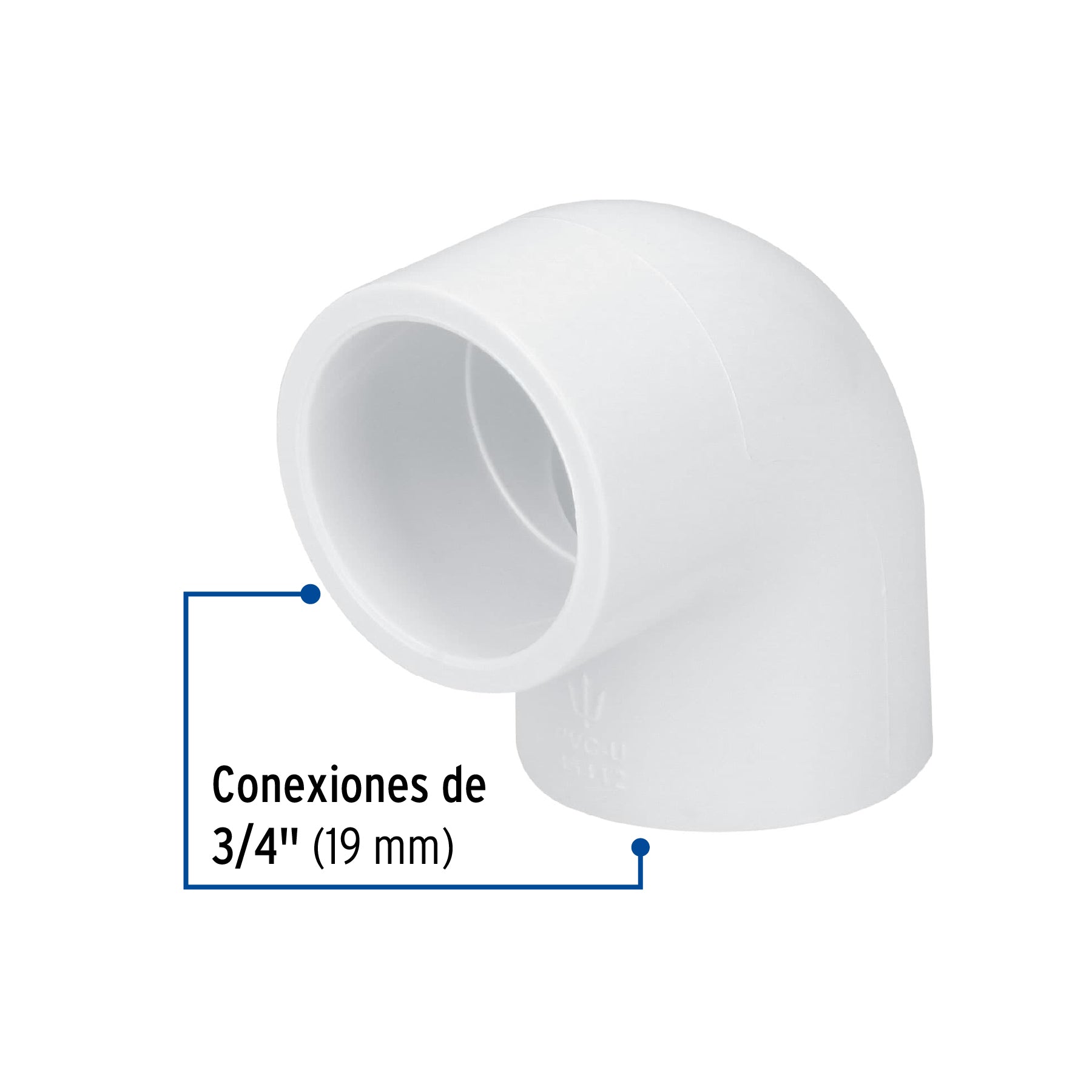 Codo 90° de PVC de 3/4", FOSET