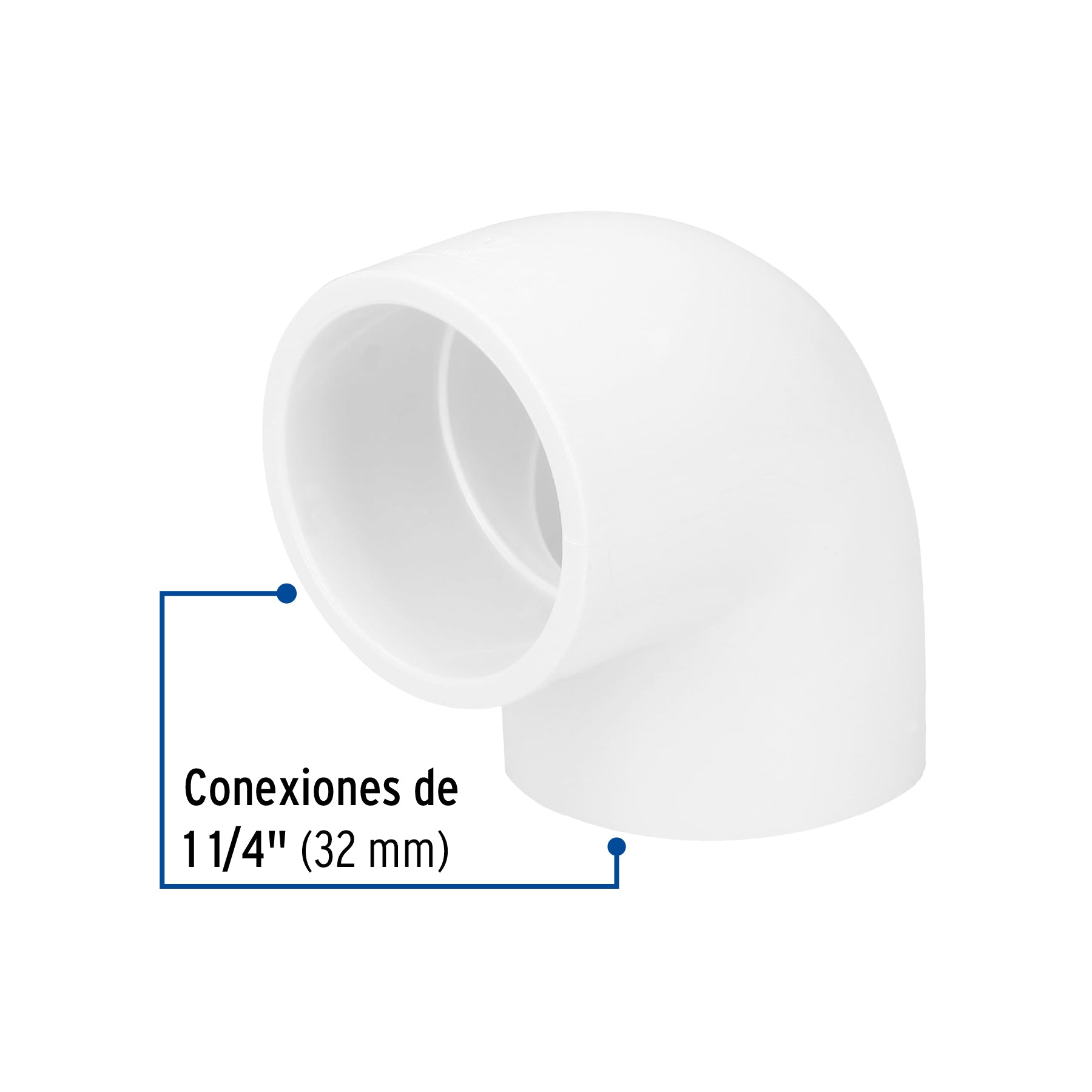 Codo 90° de PVC de 1-1/4", FOSET