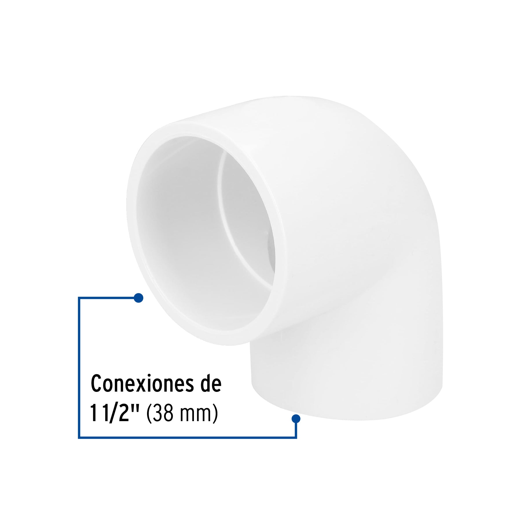 Codo 90° de PVC de 1-1/2", FOSET