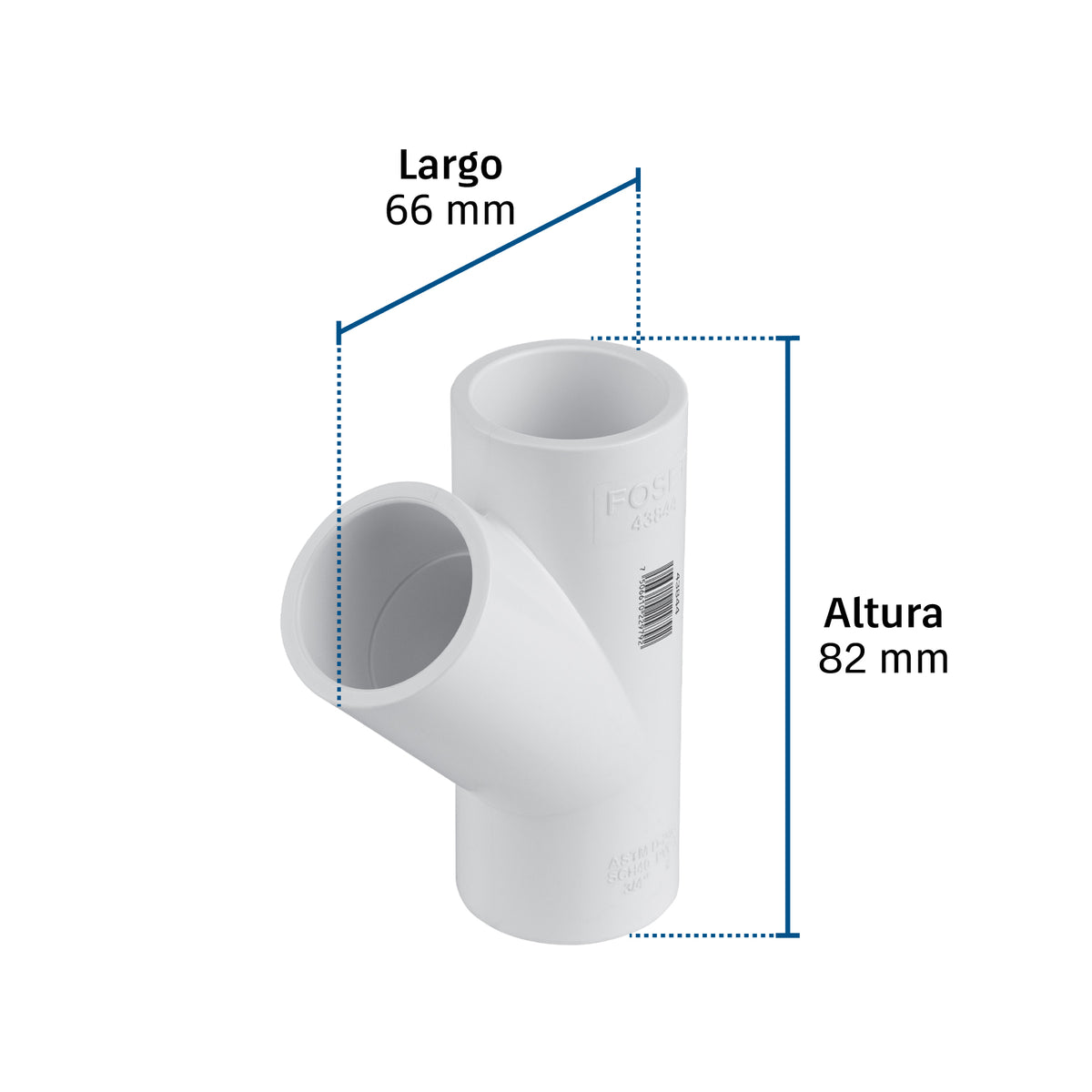 Yee sencilla de PVC 3/4", FOSET
