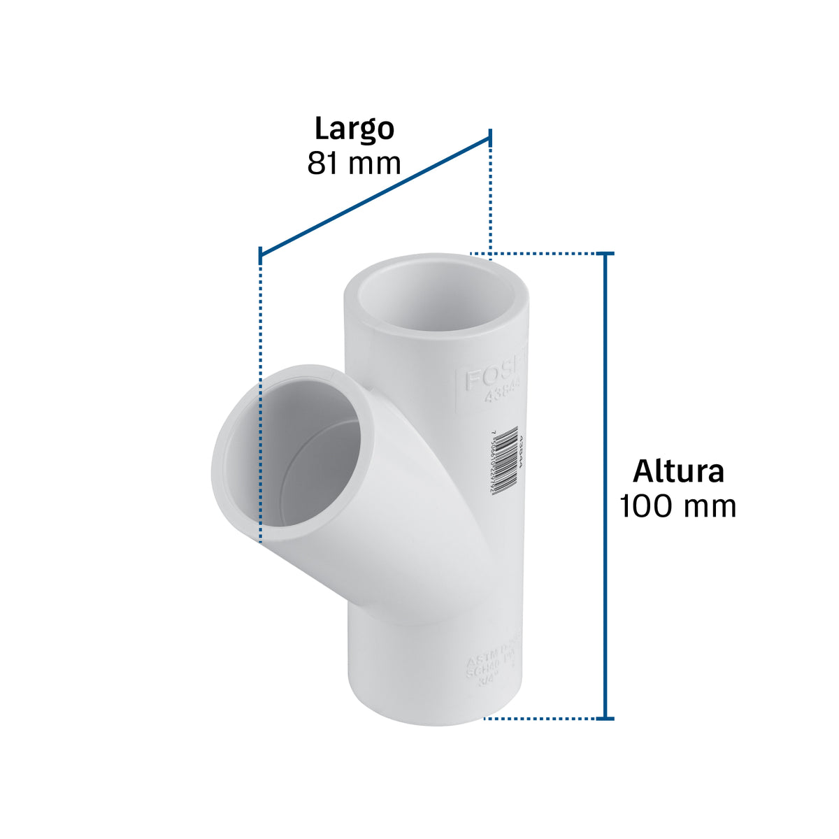 Yee sencilla de PVC 1", FOSET