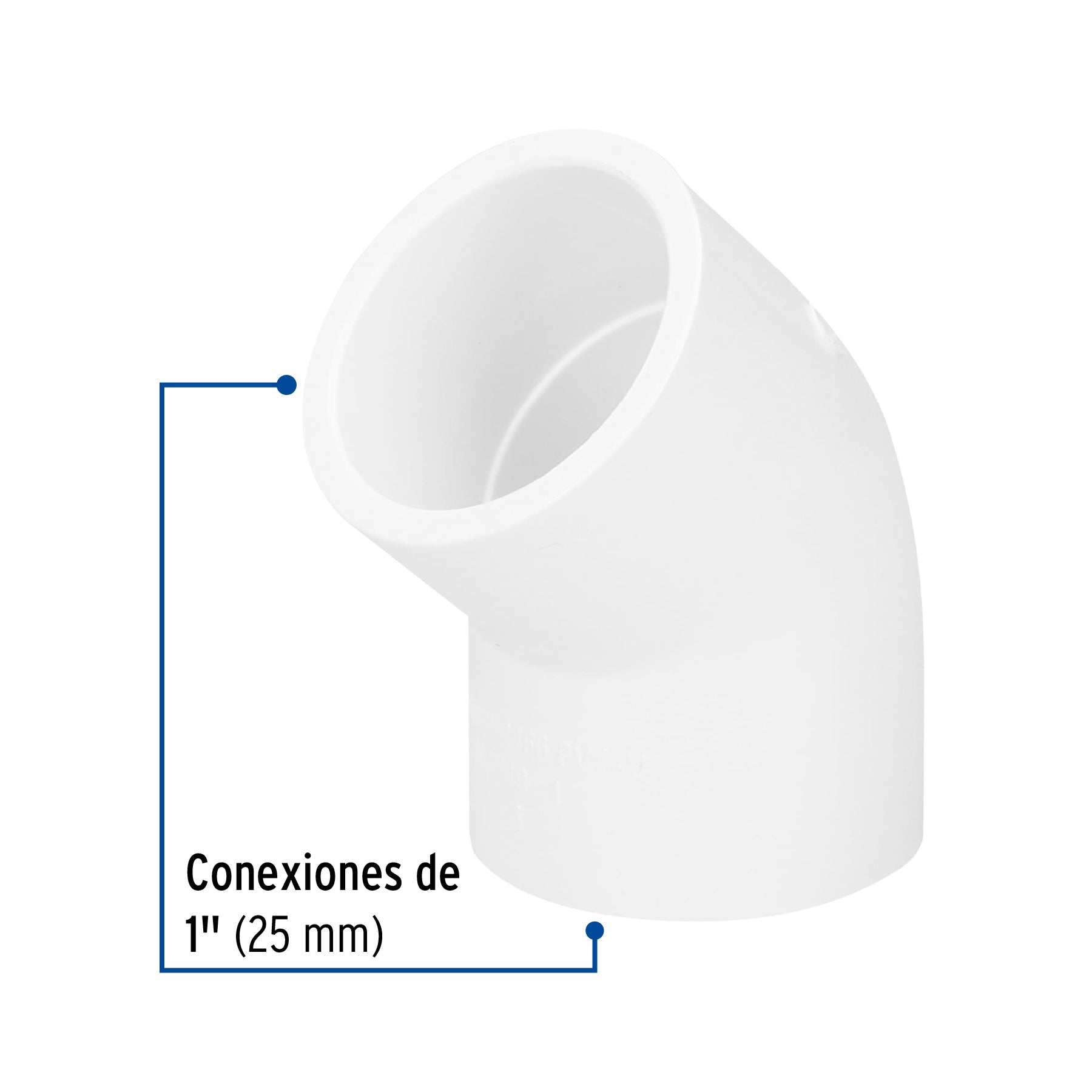 Codo 45° de PVC de 1", FOSET