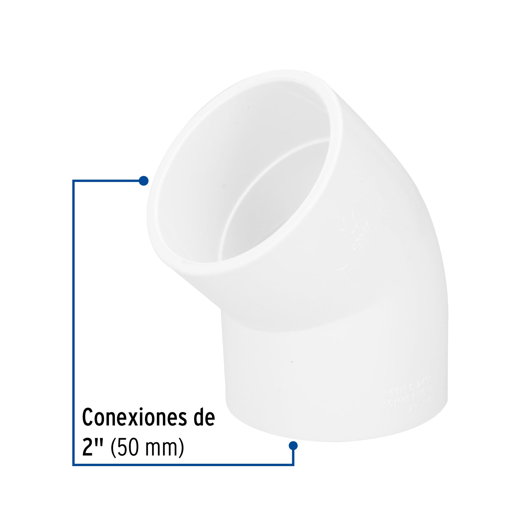 Codo 45° de PVC de 2", FOSET