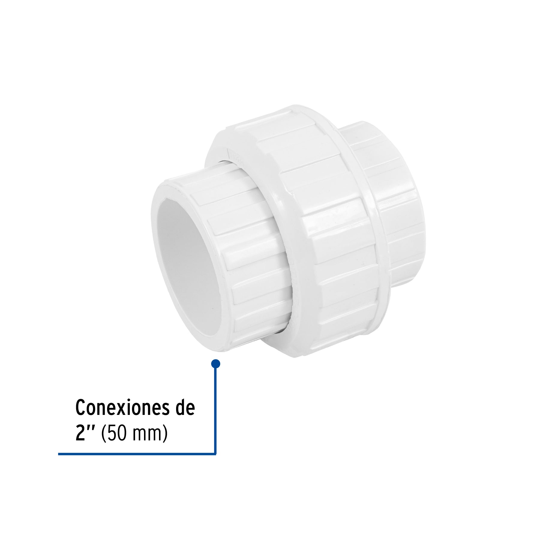 Tuerca unión lisa de PVC 2", FOSET