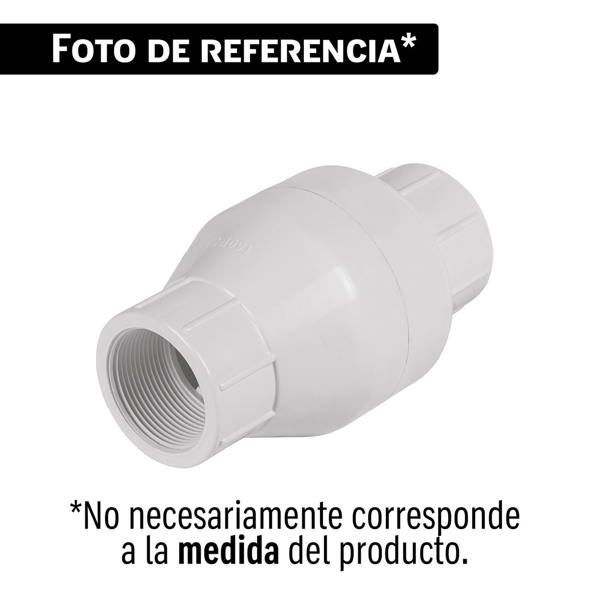 Válvula check de PVC 1-1/2" roscable, FOSET